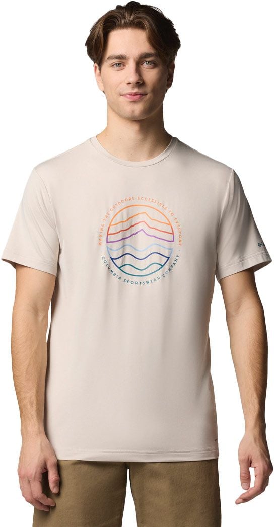 Kwick Hike Graphic SS Tee Dark Stone Heather, Peaked Lifestyle + Columbia