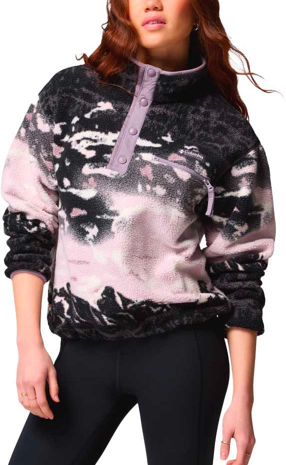 Helvetia II Printed Cropped Half Snap Shale Prpl Sstrs Shl Prpl + Columbia