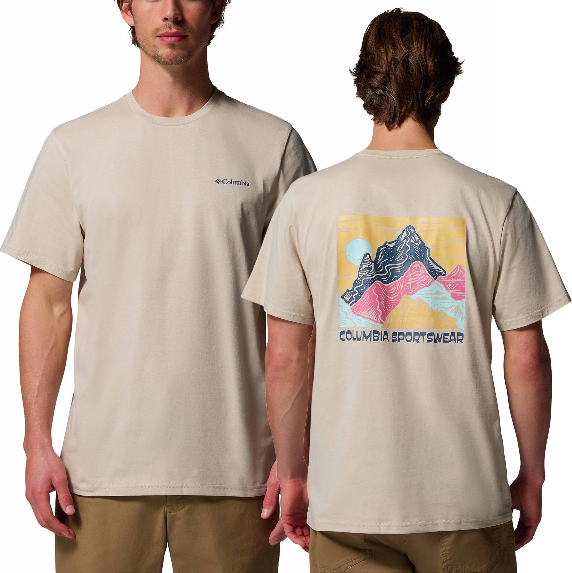 CSC Outdoor Back Graphic Tee Dark Stone Sunscape + Columbia