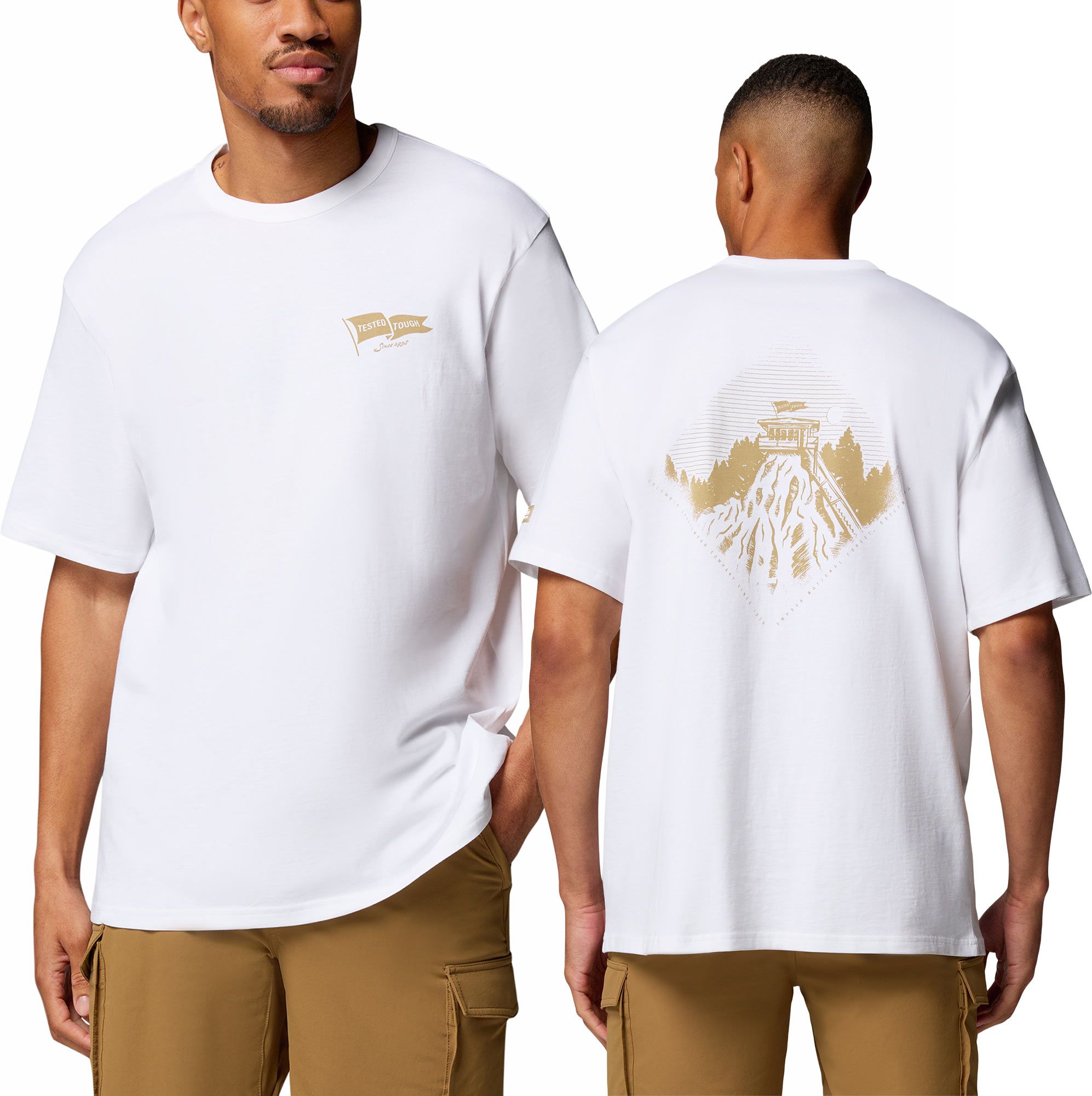 CSC Heavyweight Back Graphic Tee White Heritage + Columbia