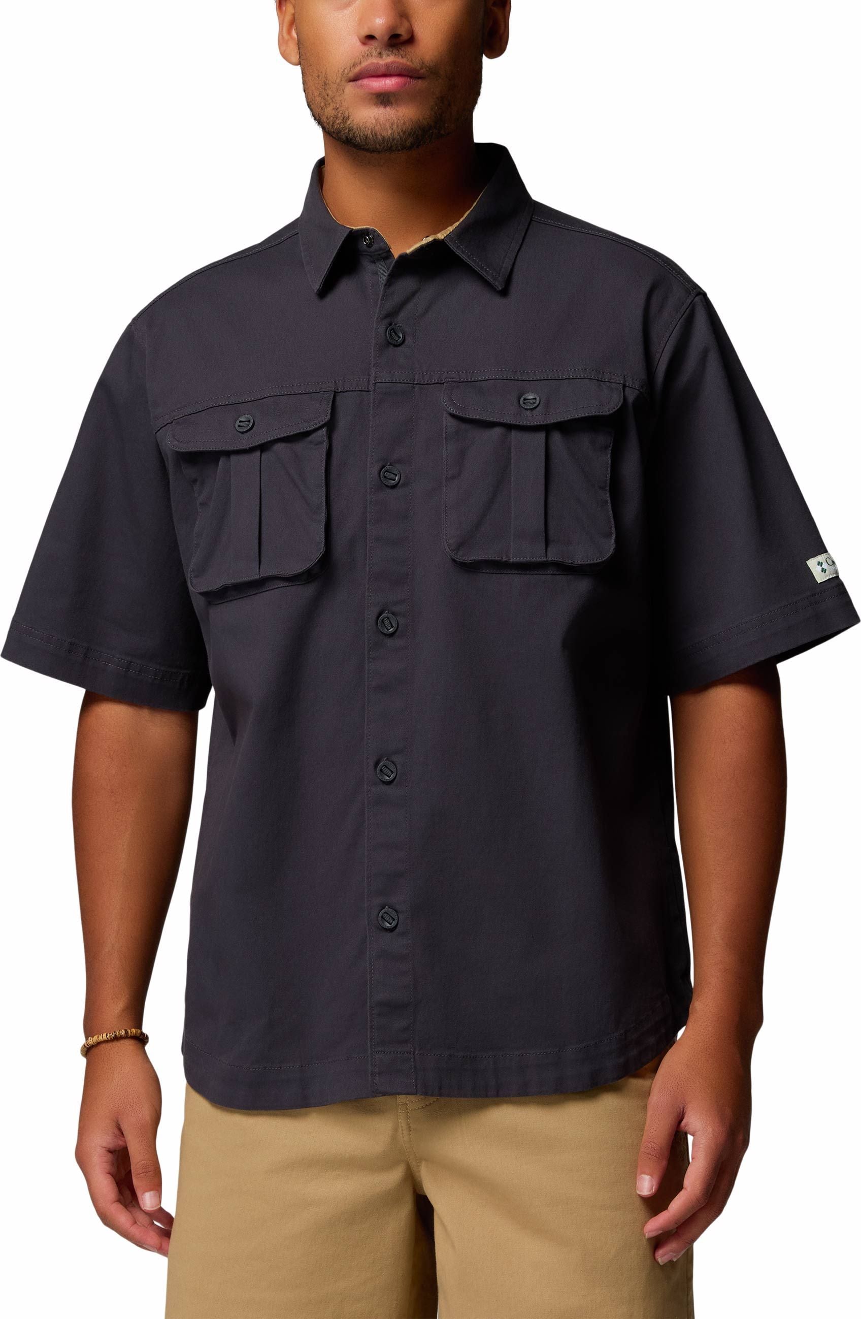 Acker Rock Twill SS Button Down Shark + Columbia