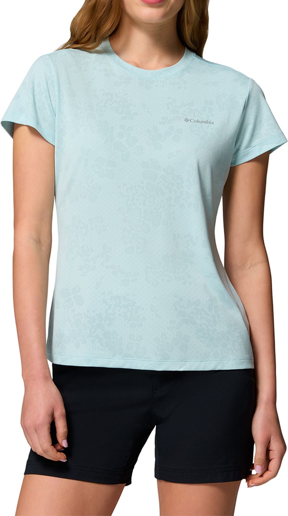 Bluebird Canyon II SS Crew Marine Light Florage Jacquard + Columbia