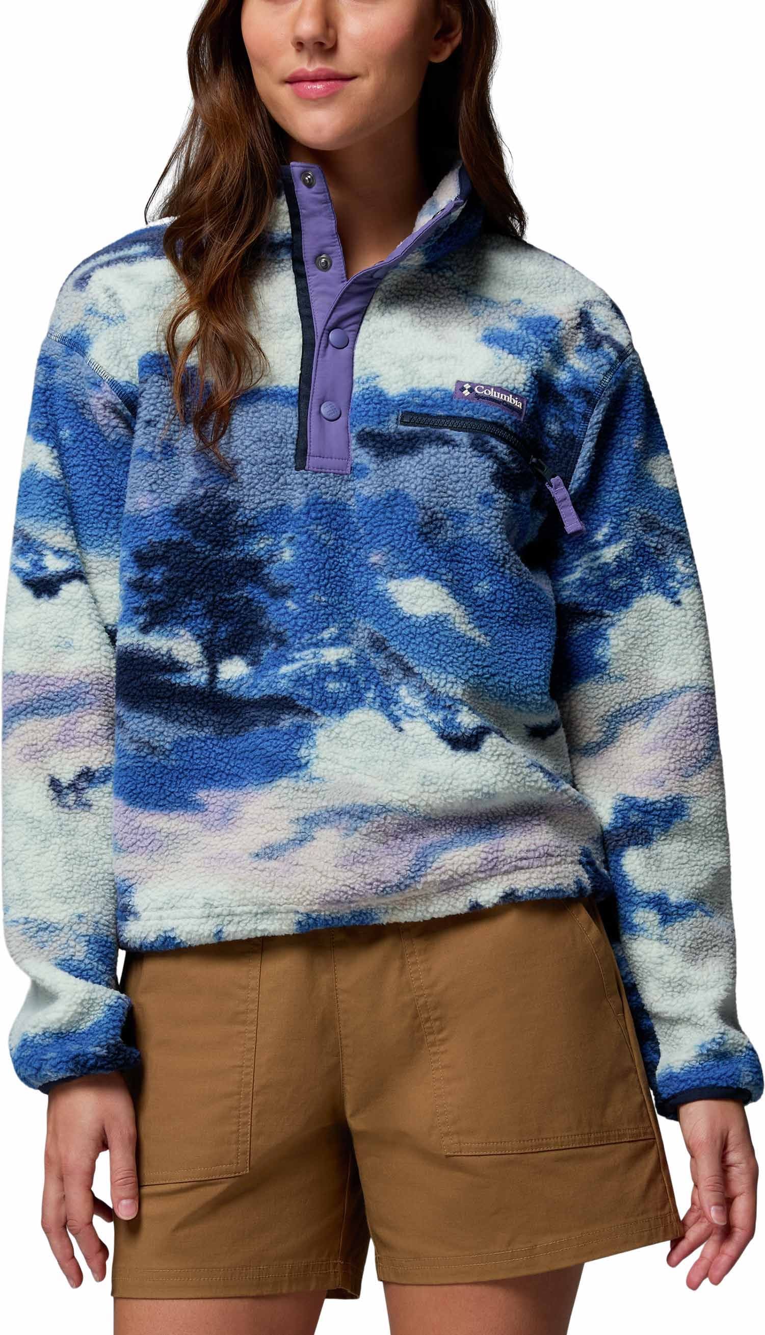 Helvetia II Printed Cropped Half Snap Nocturnal Dreaming + Columbia