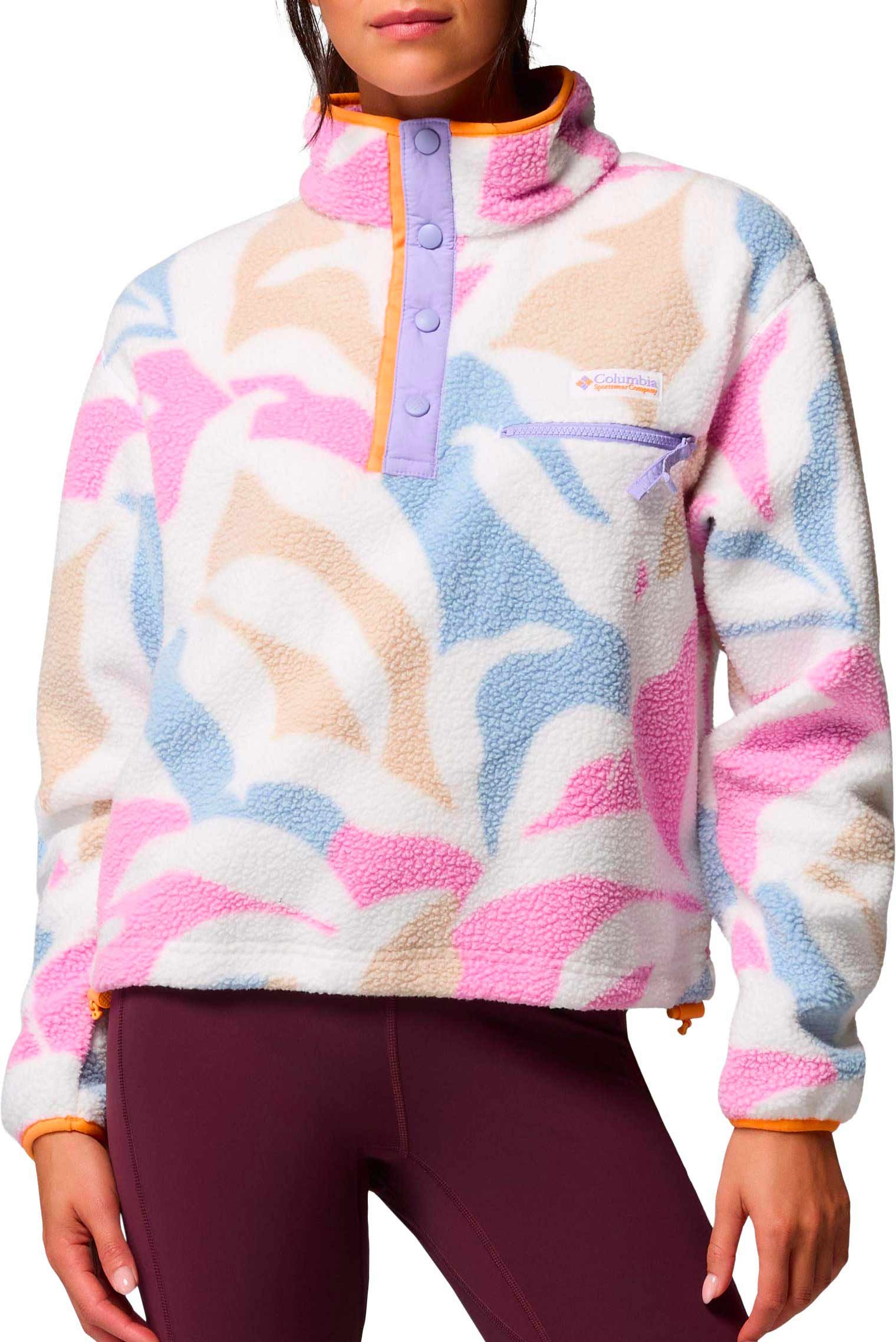 Helvetia II Printed Cropped Half Snap White Floristic + Columbia