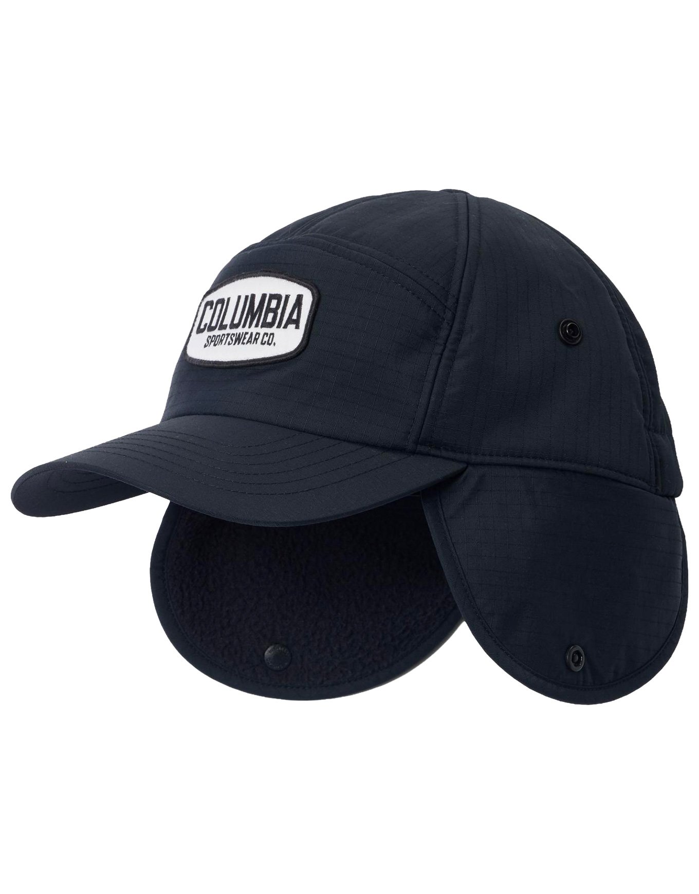 Landroamer Ear Flap Cap Black Working Badge + Columbia