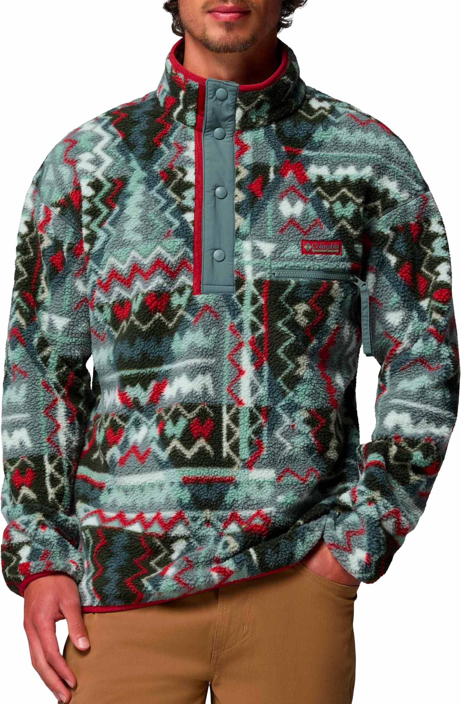 Helvetia II Printed Half Snap Fleece Sedona Sage Geomix + Columbia