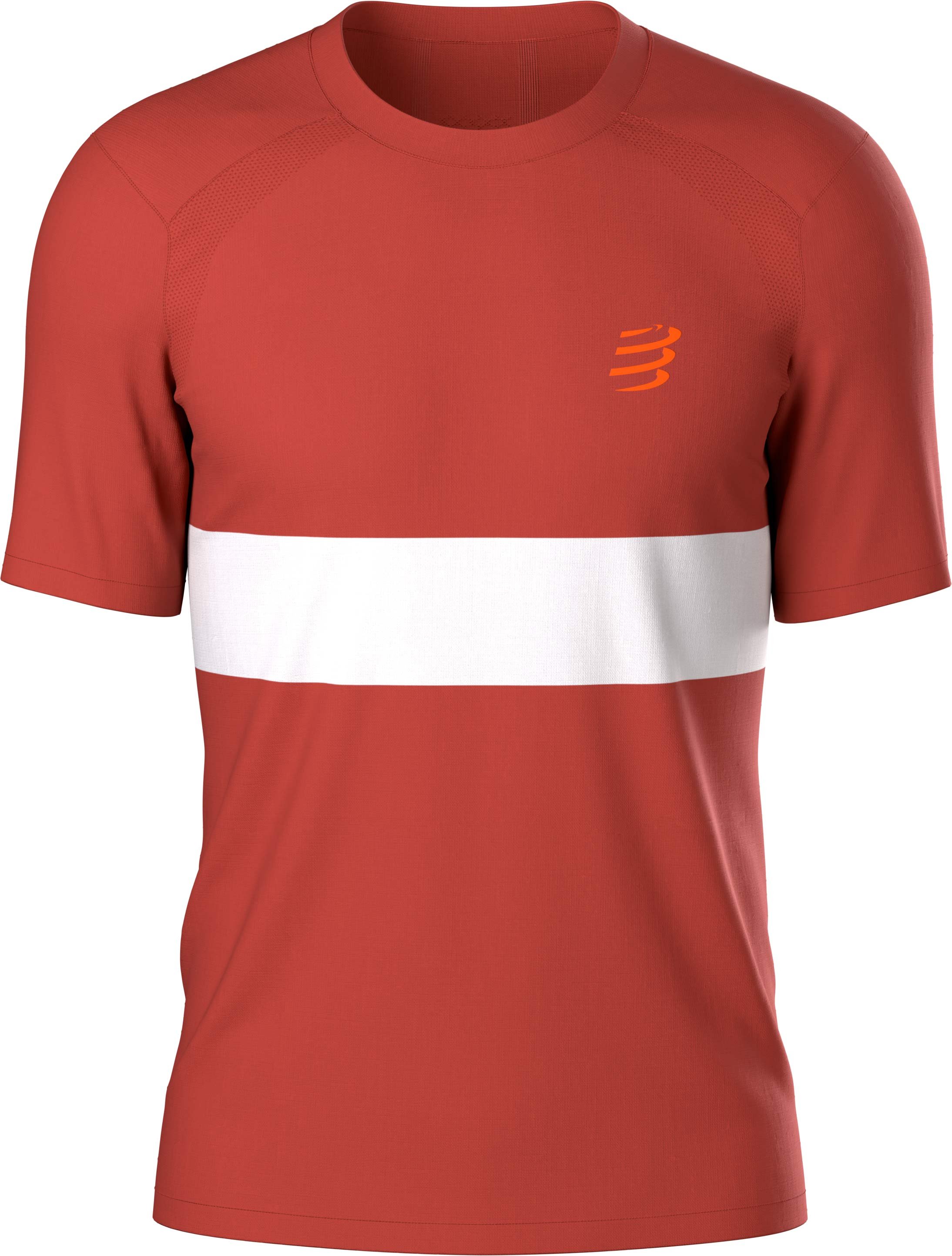 Performance SS Tshirt M Pompeian Red White + Compressport