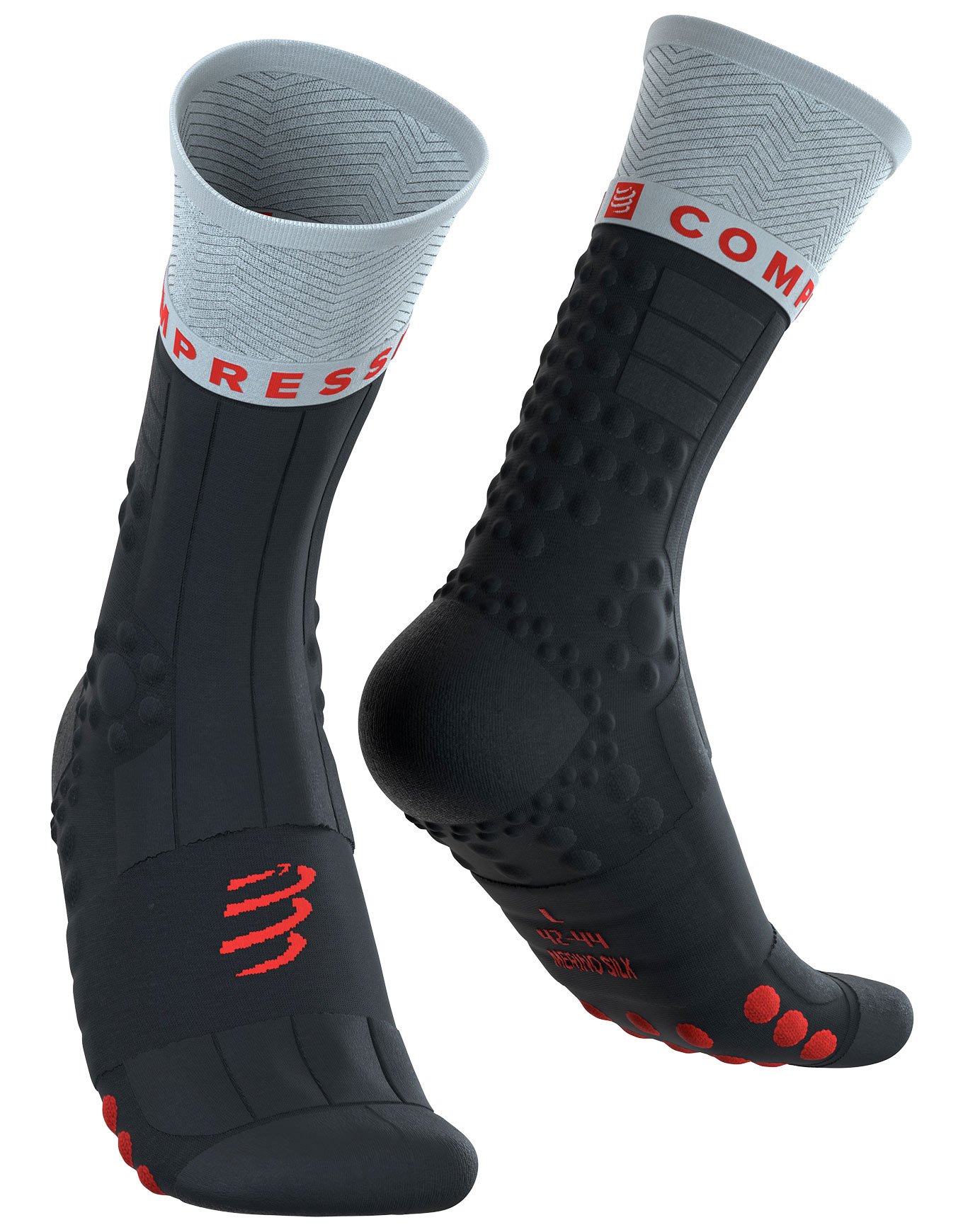 Pro Racing Socks Winter Trail Black/Gray Violet + Compressport