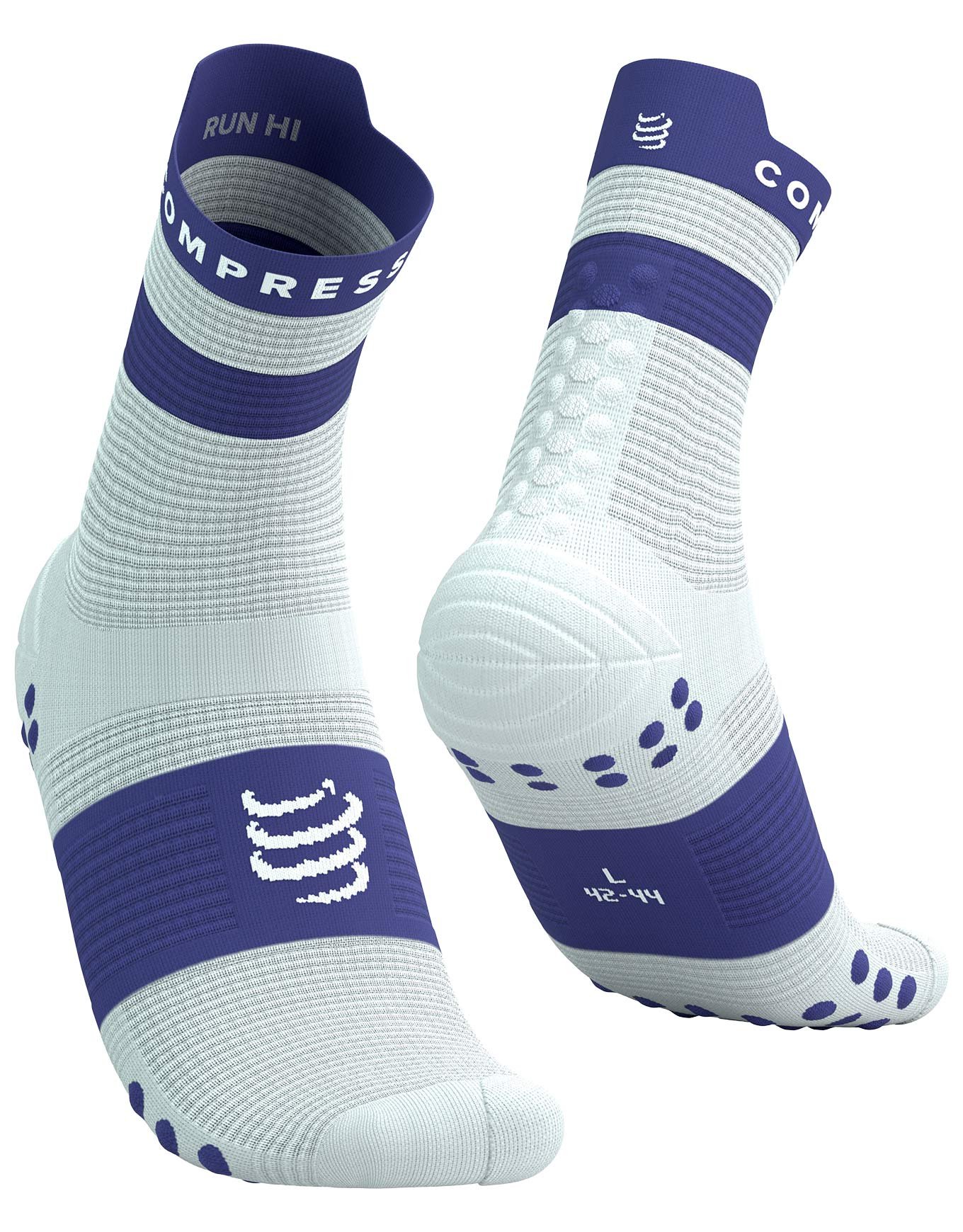 Pro Racing Socks v4.0 Run High Star White/Orient Blue + Compressport