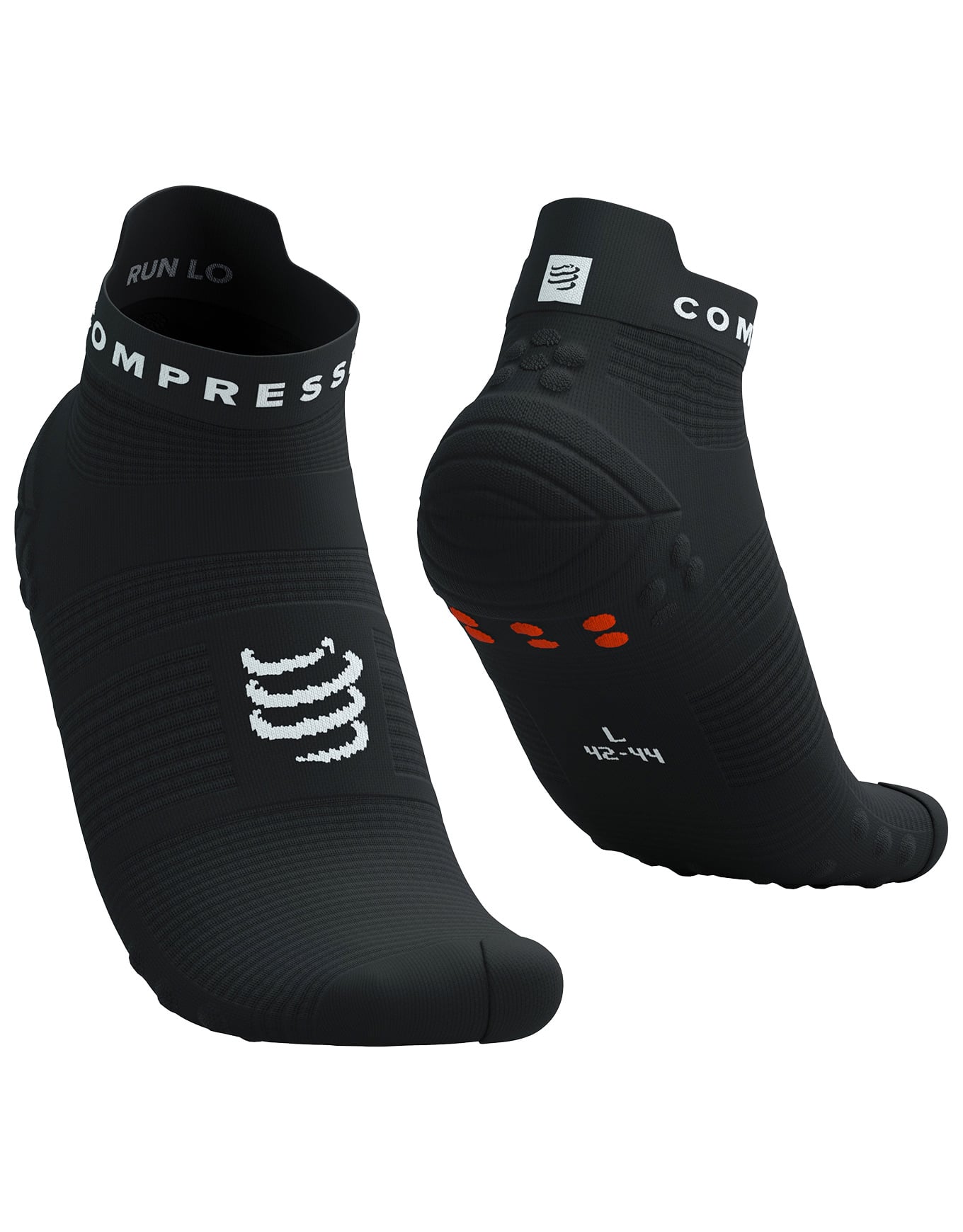 Pro Racing Socks v4.0 Run Low Black/White + Compressport