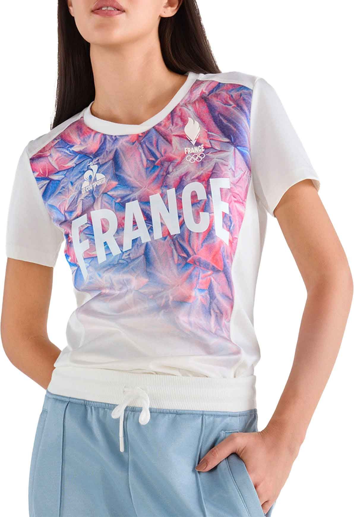 Tee SS N°2 W Écru All Over Milan + Le Coq Sportif