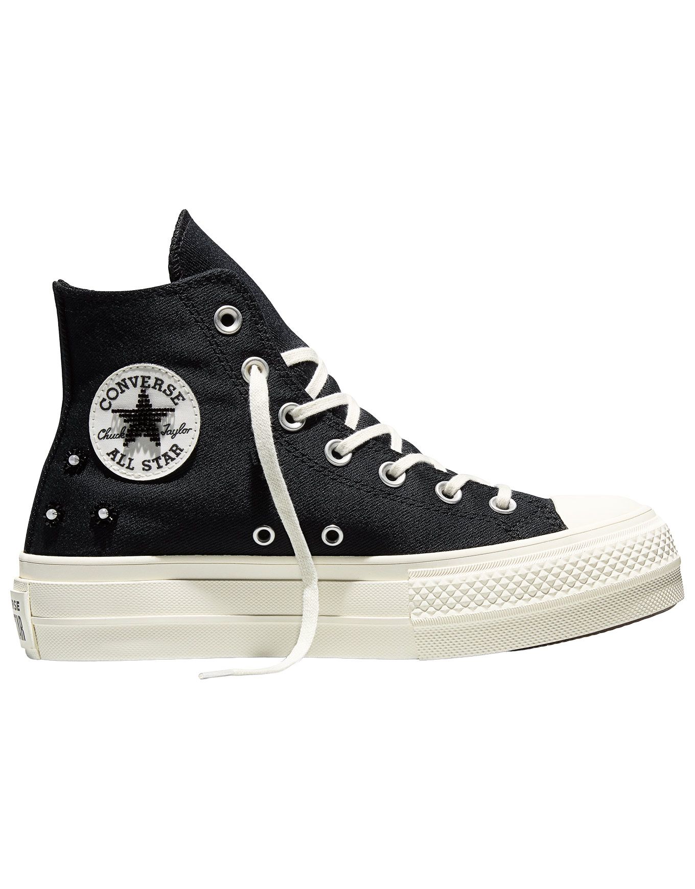 Chuck Taylor All Star Lift High Black/Black/Egret + Converse
