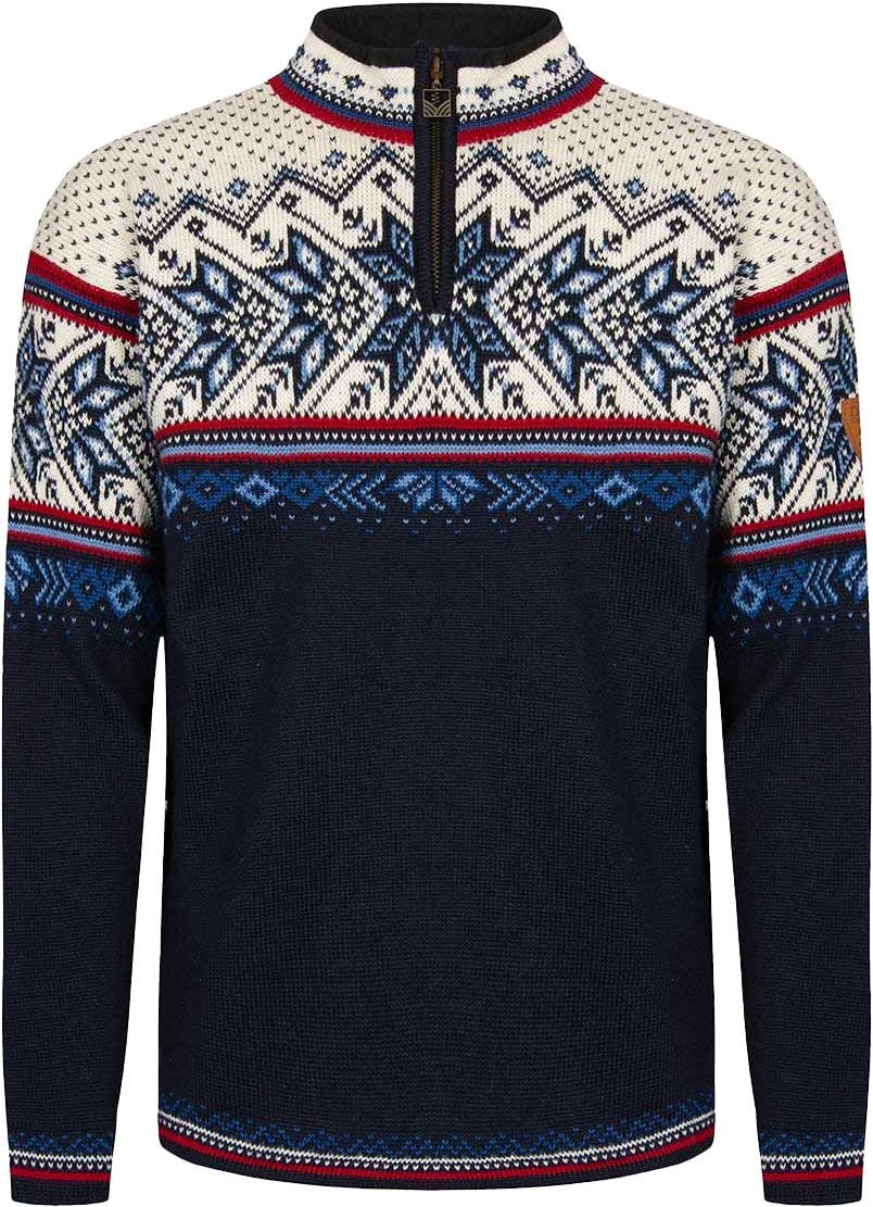 Vail M Sweater Midnightnavy/Redrose/Offwhite + Dale of Norway