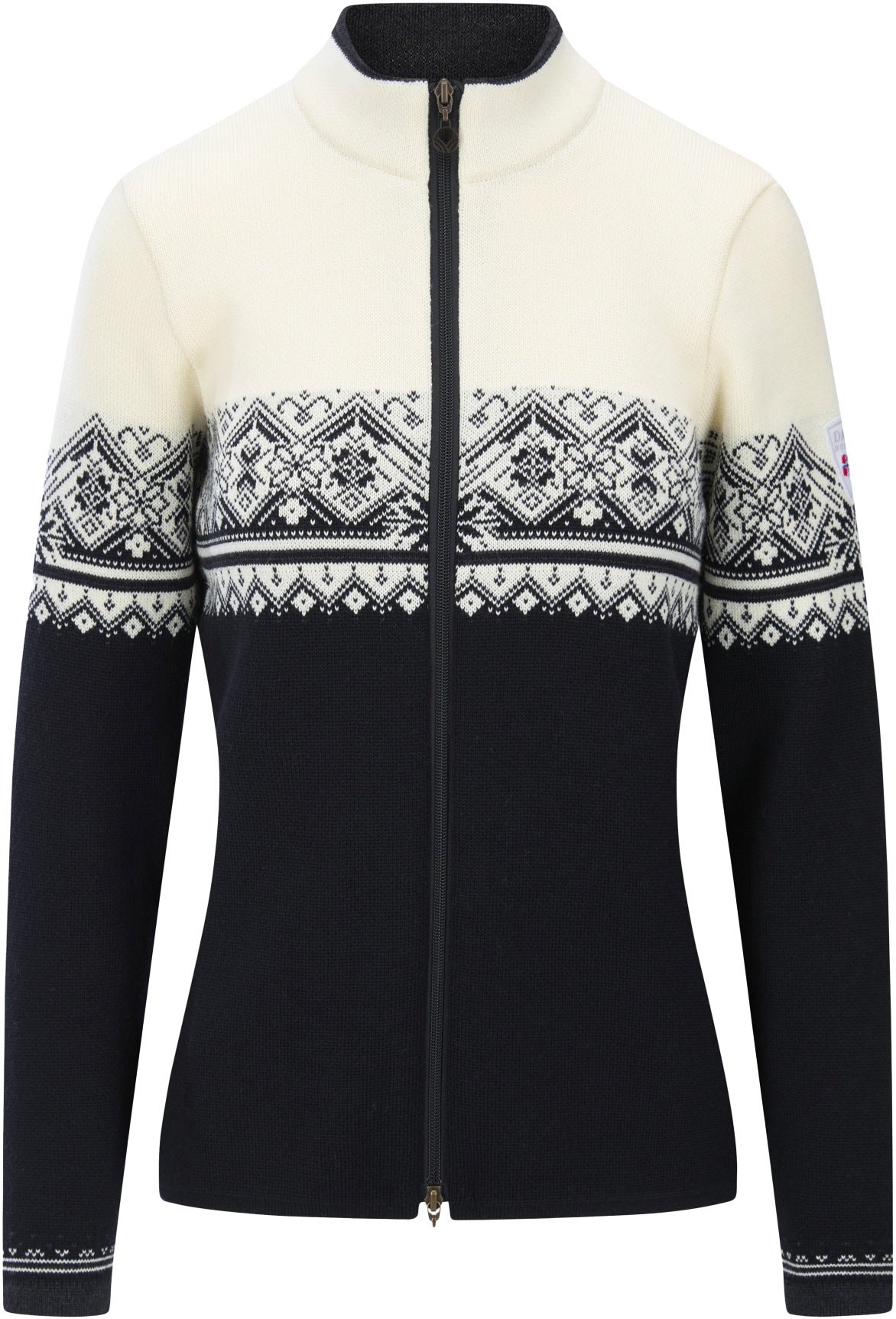 Moritz W Jacket Black Offwhite Dark charcoal + Dale of Norway