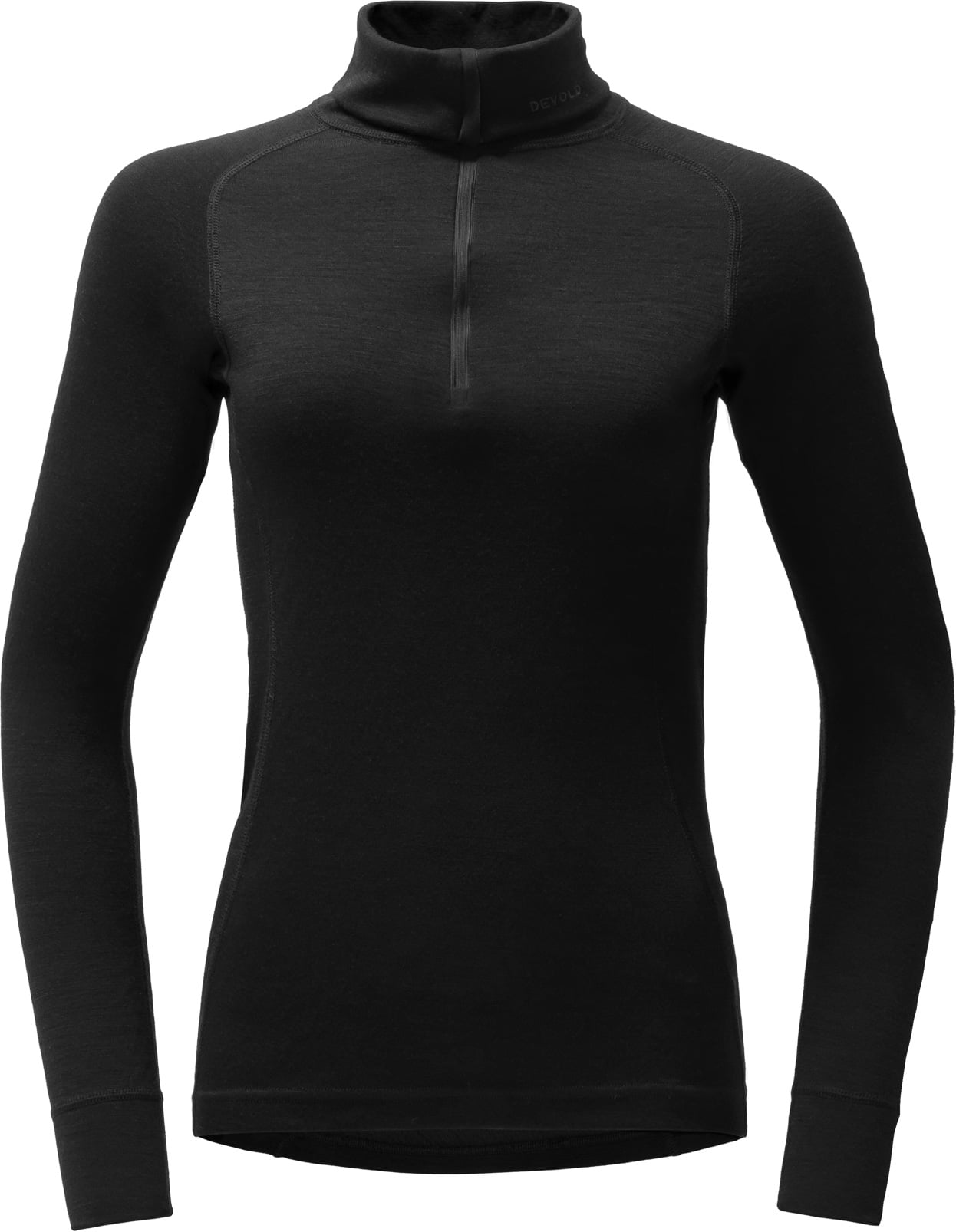 Duo Active Merino 205 Z.Neck W Black + Devold of Norway