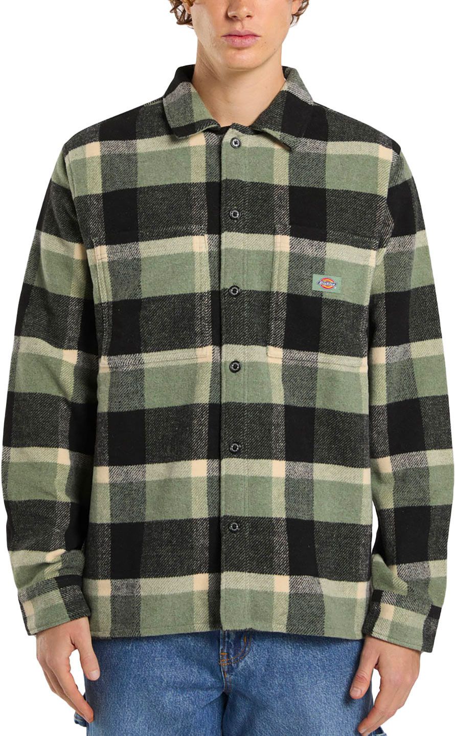 Plaid Coaling LS Shirt Sea Spray + Dickies