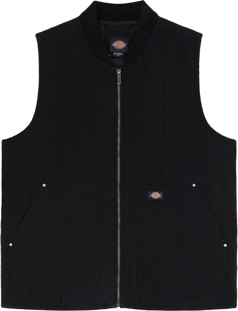 Quilted Canvas Vest Black + Dickies