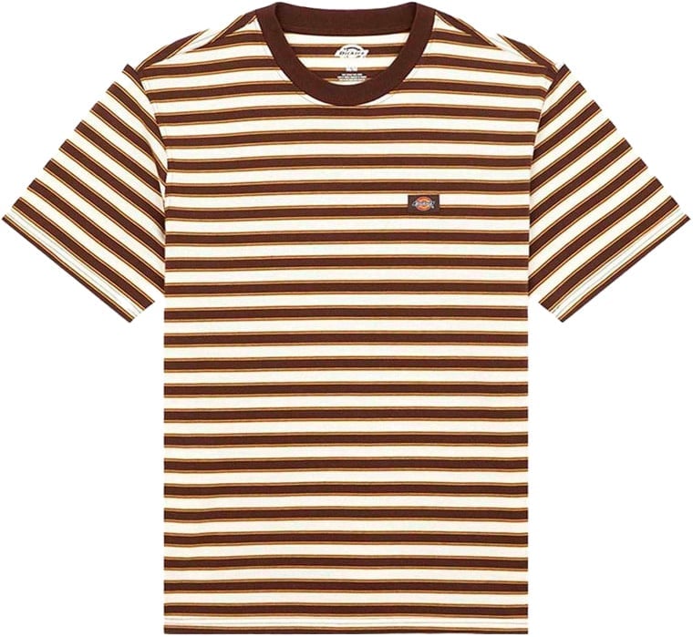 Stripe SS Tee Chocolate Brown + Dickies