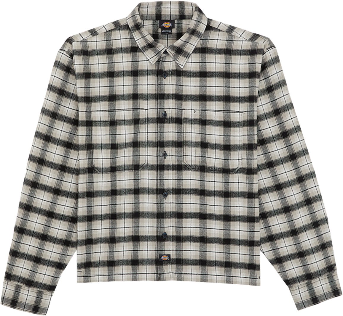 Jerome Cropped Flannel Shirt Black + Dickies