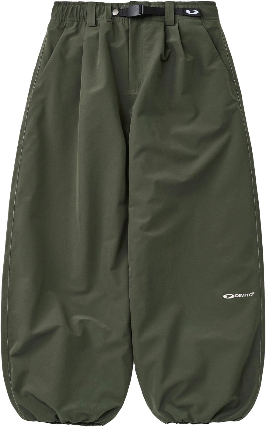 Banded Wide Pants Dry Mugwort + Dimito