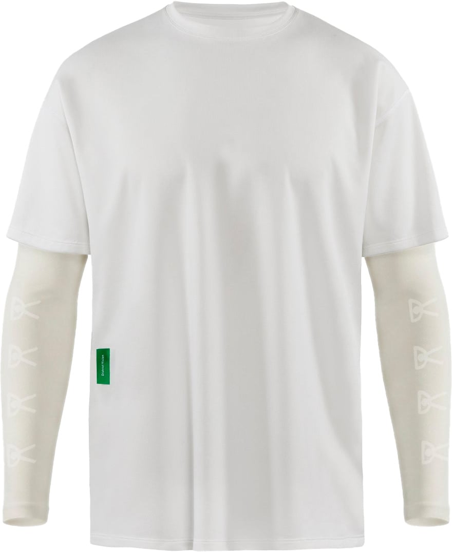 Compression Boxy Training Tee Lunar White/White + District Vision