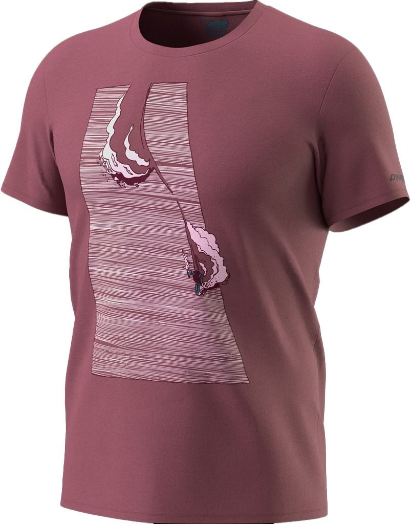 Dynafit X S. Charriere Tee M Dark Rose/Blue Turn + Dynafit