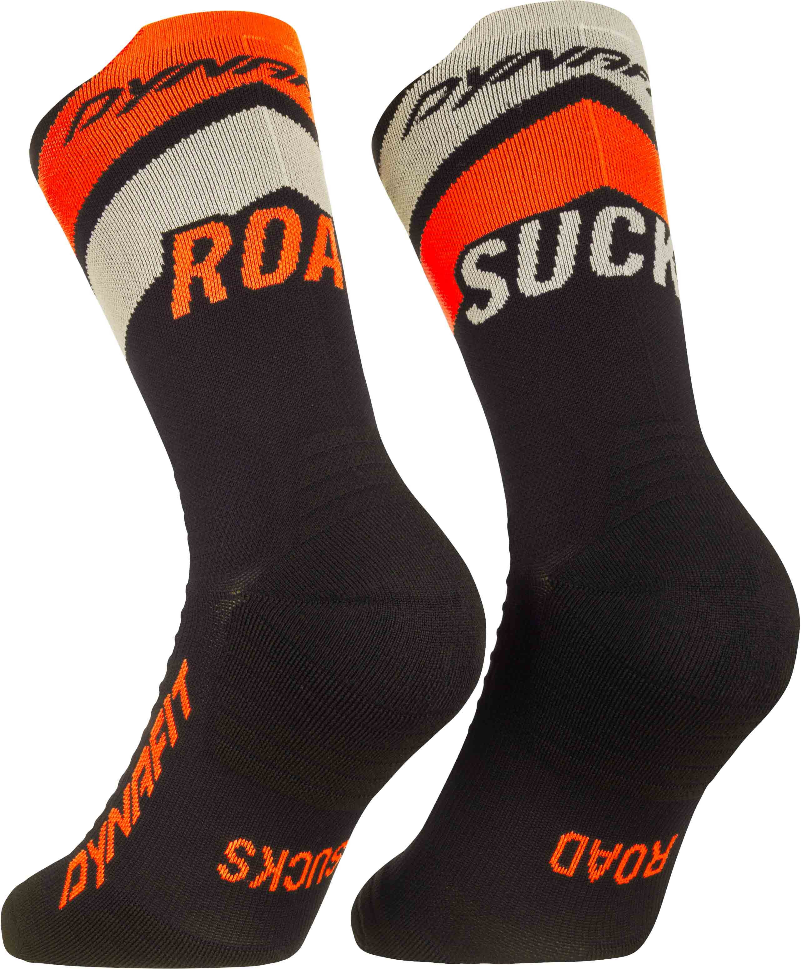 Ultra Crew Socks Black Out Ultra Orange + Dynafit