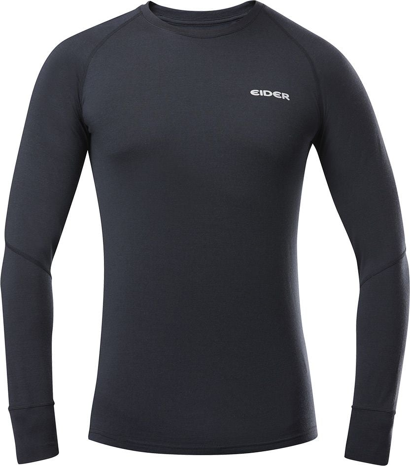 M Cascade Merino Crew Neck Black + Eider