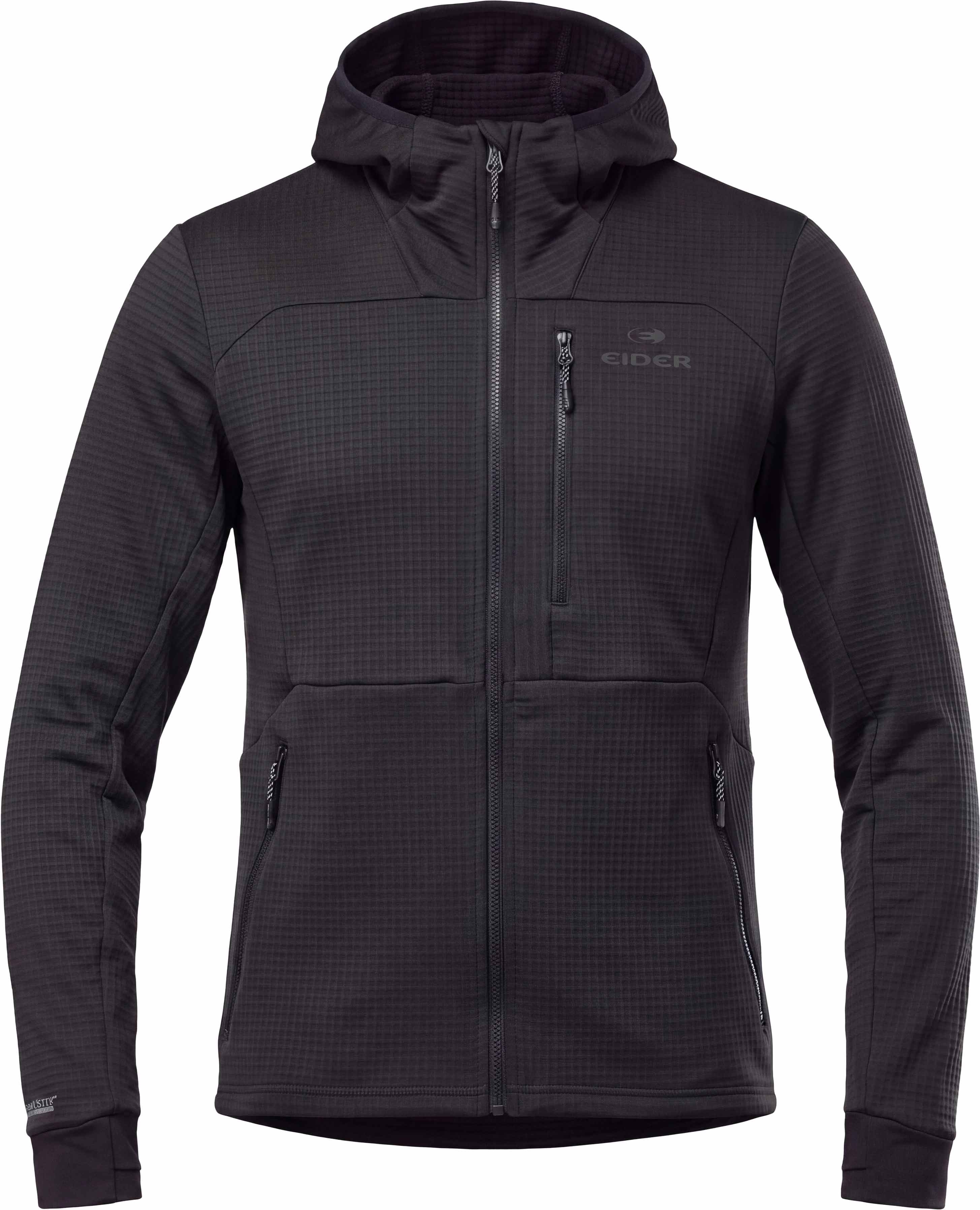 M Thorens Polartec Powergrid Fleece Hoodie Black + Eider