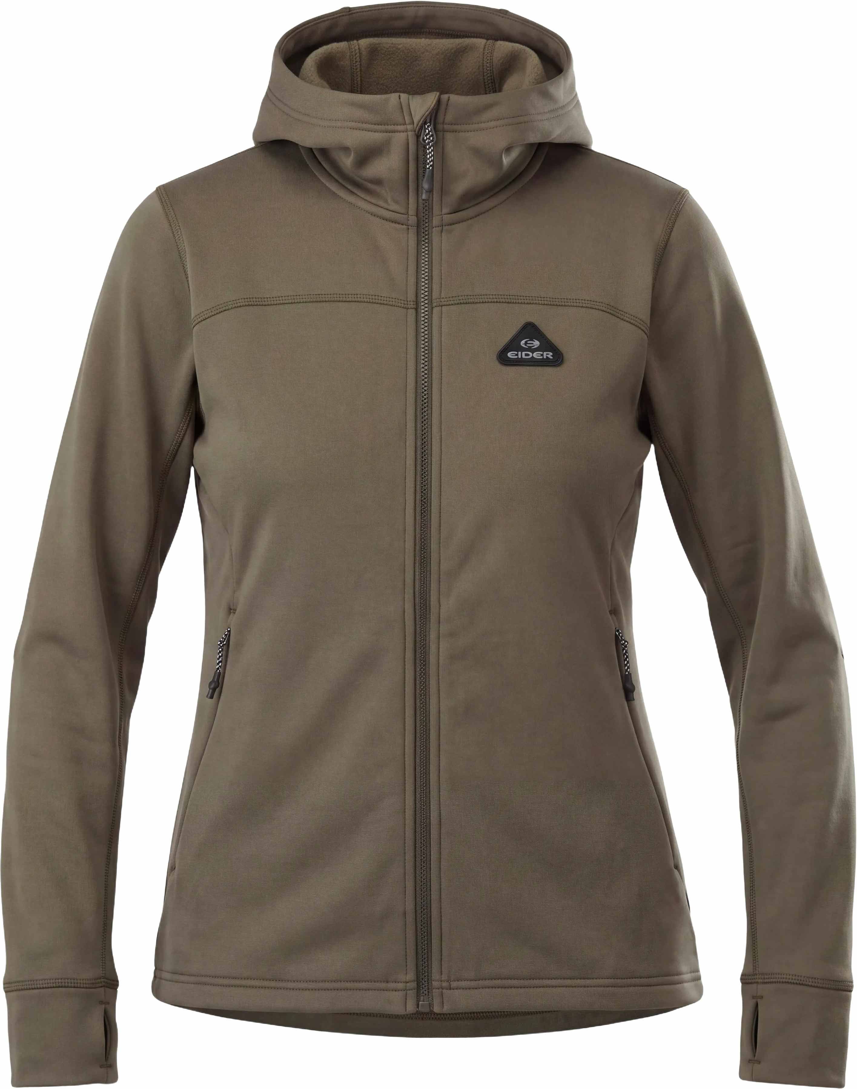 W Bellacha Hoody Fleece Khaki + Eider