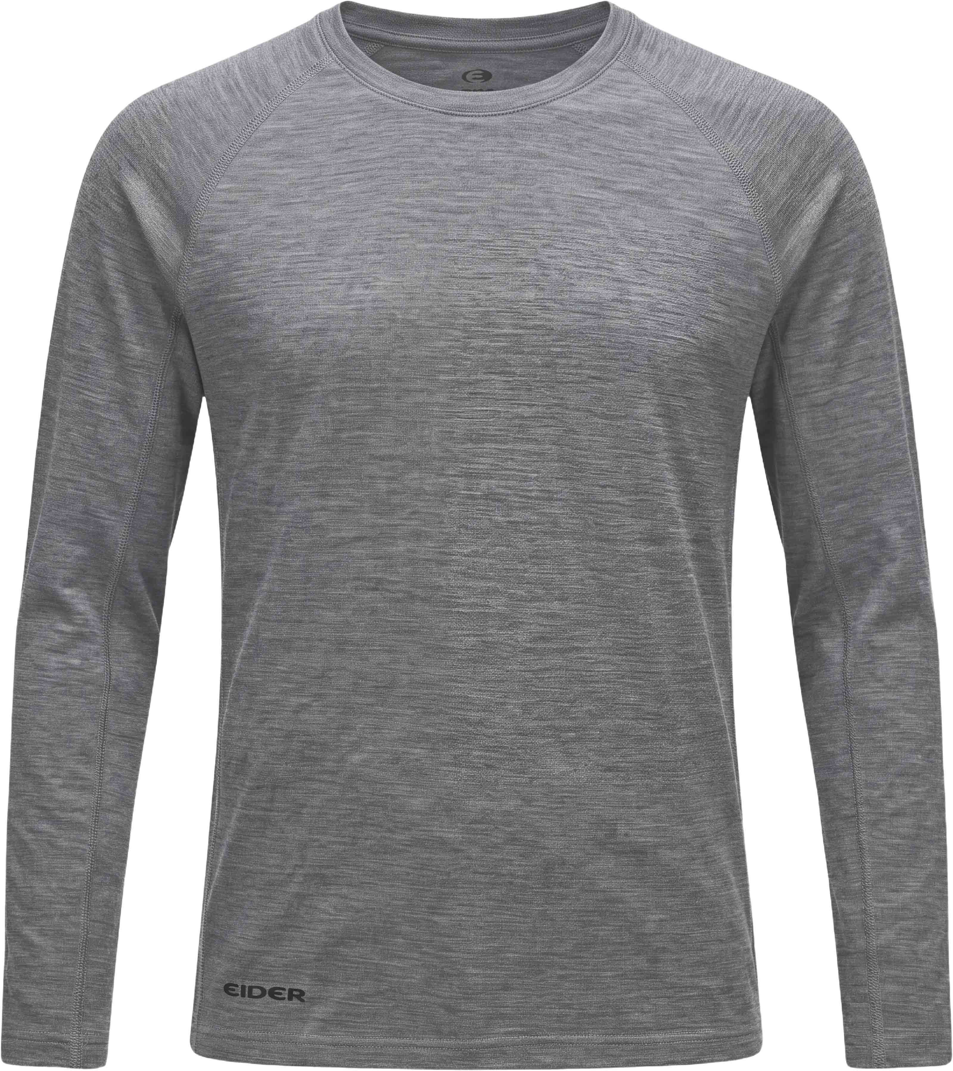 M Eider Merino 190 Top Heather Grey + Eider
