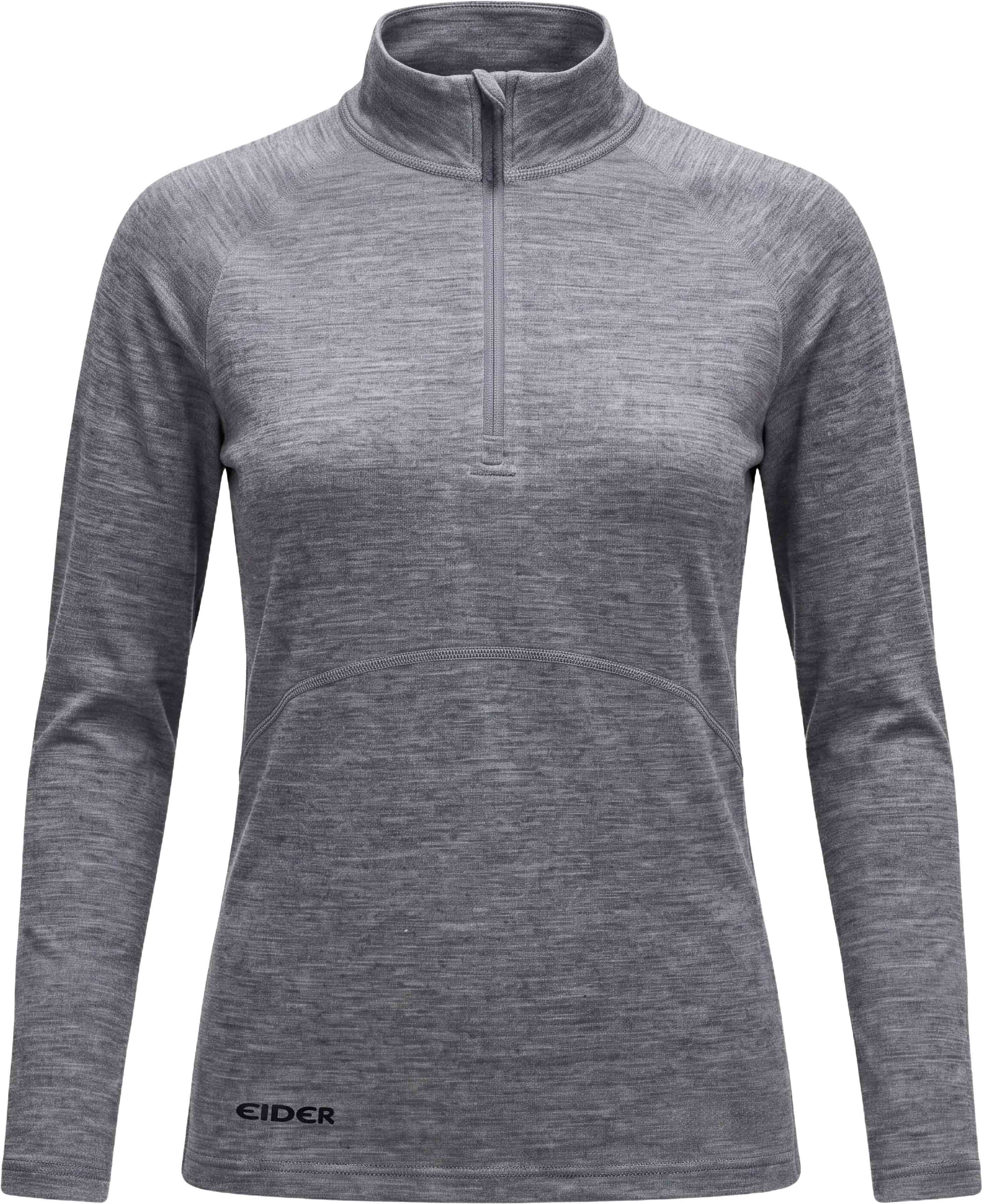 W Eider Merino 190 Half Zip Heather Grey + Eider