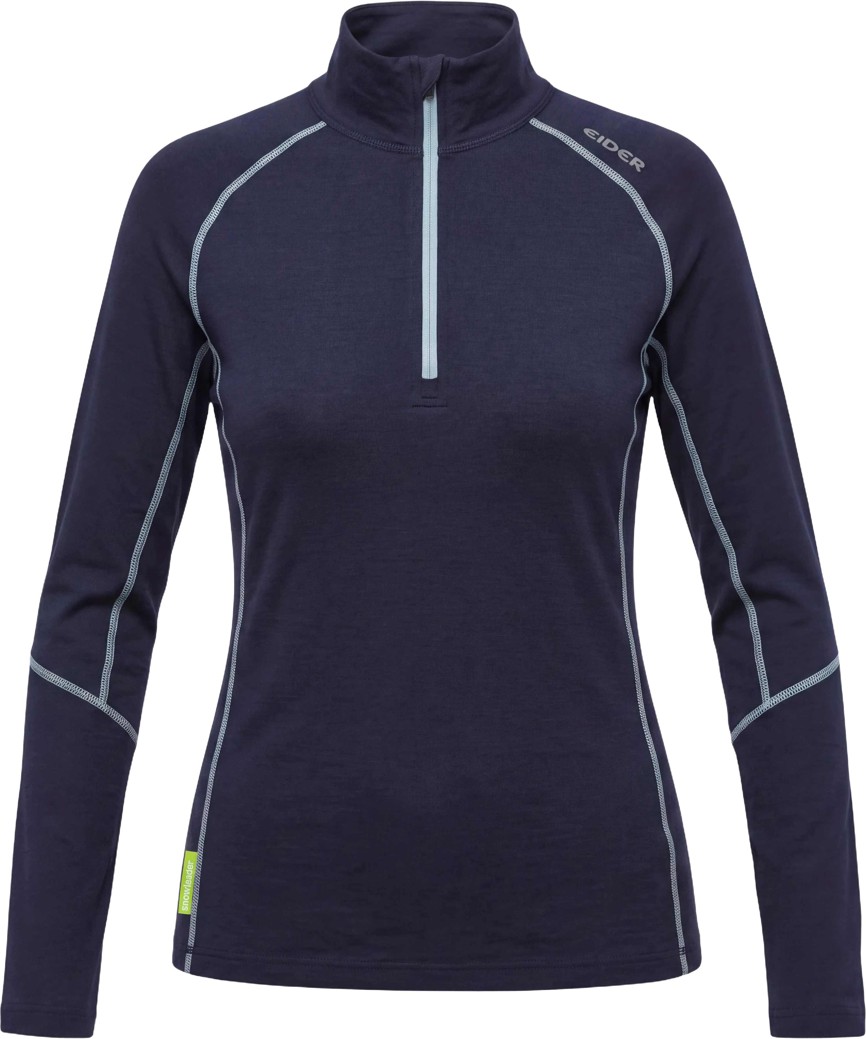 W Eider x Snowleader HZ Merino 180 Top Navy + Eider