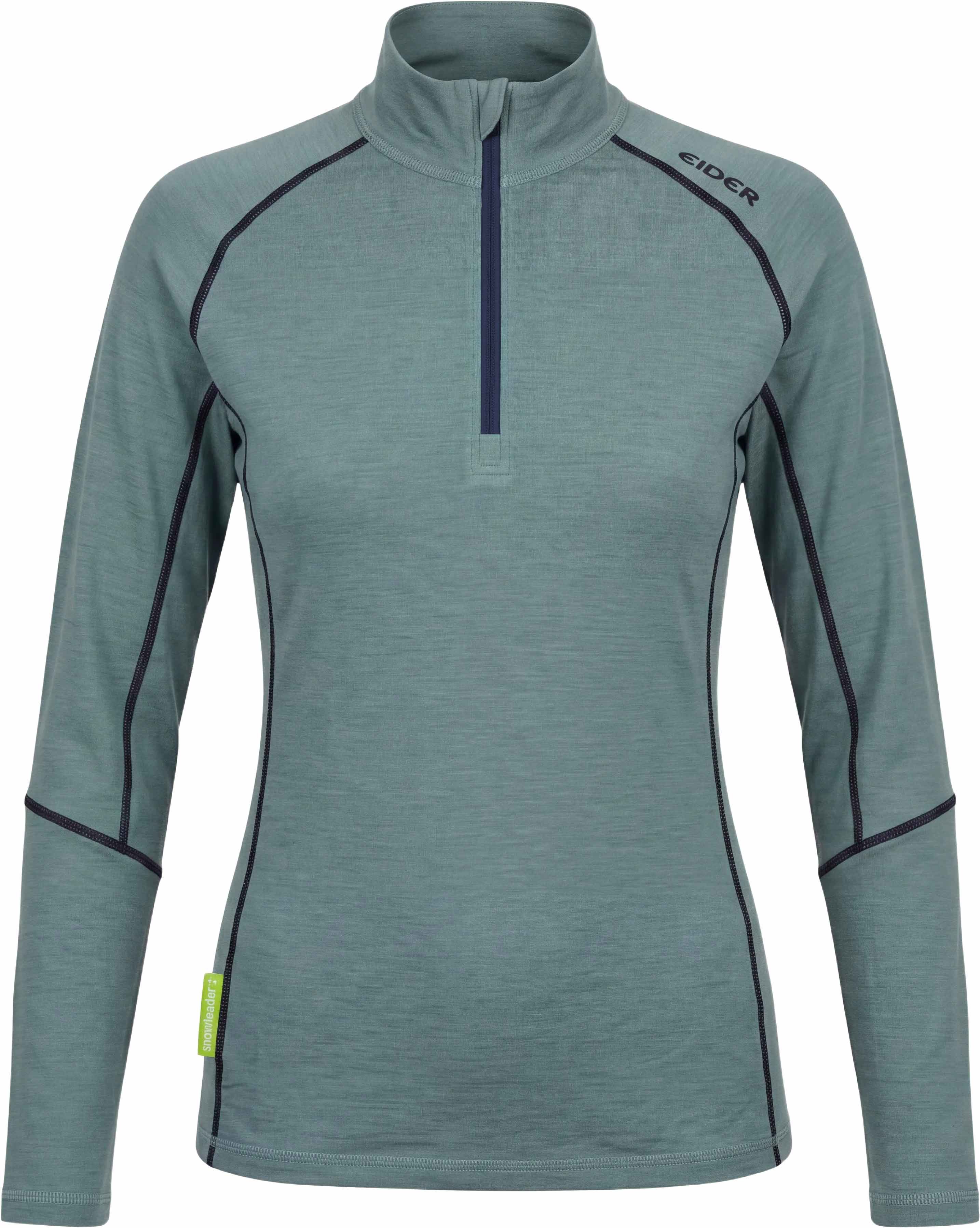 W Eider x Snowleader HZ Merino 180 Top Abyss + Eider