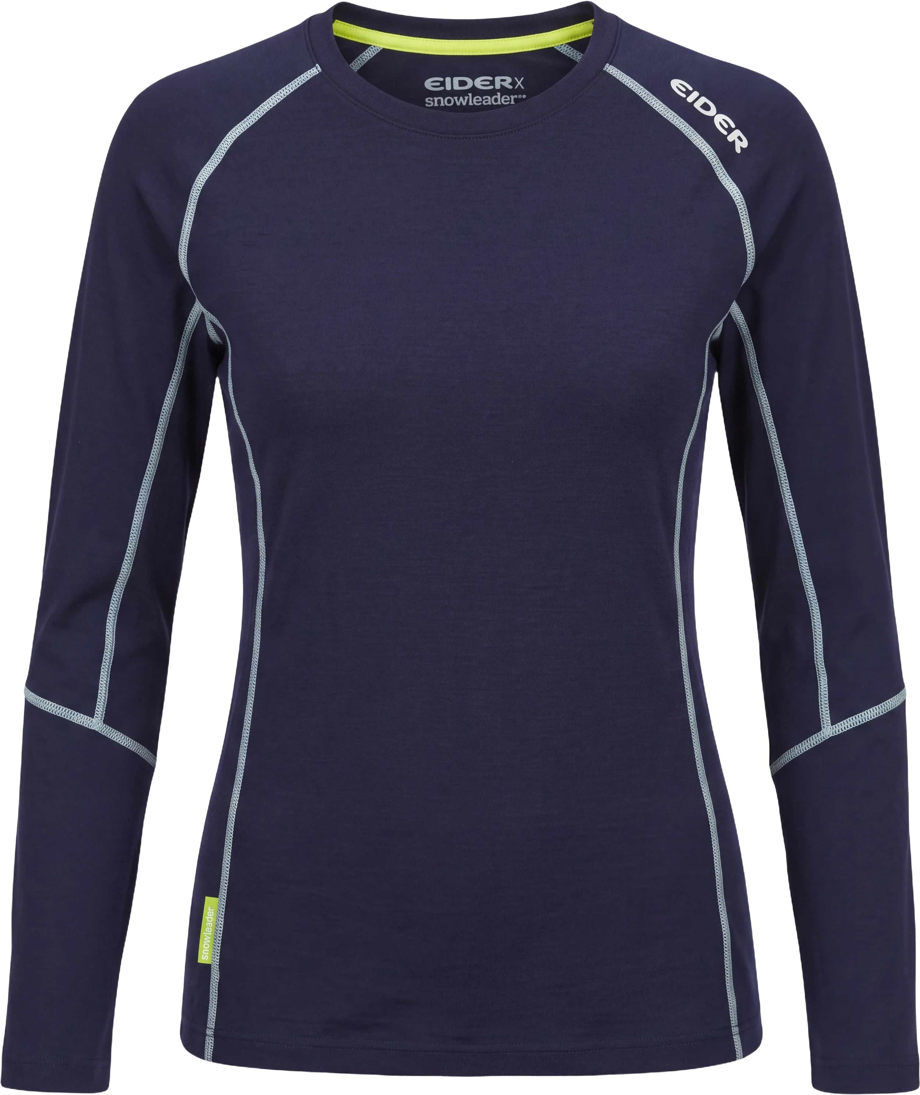 W Eider x Snowleader Merino 180 Top Navy + Eider