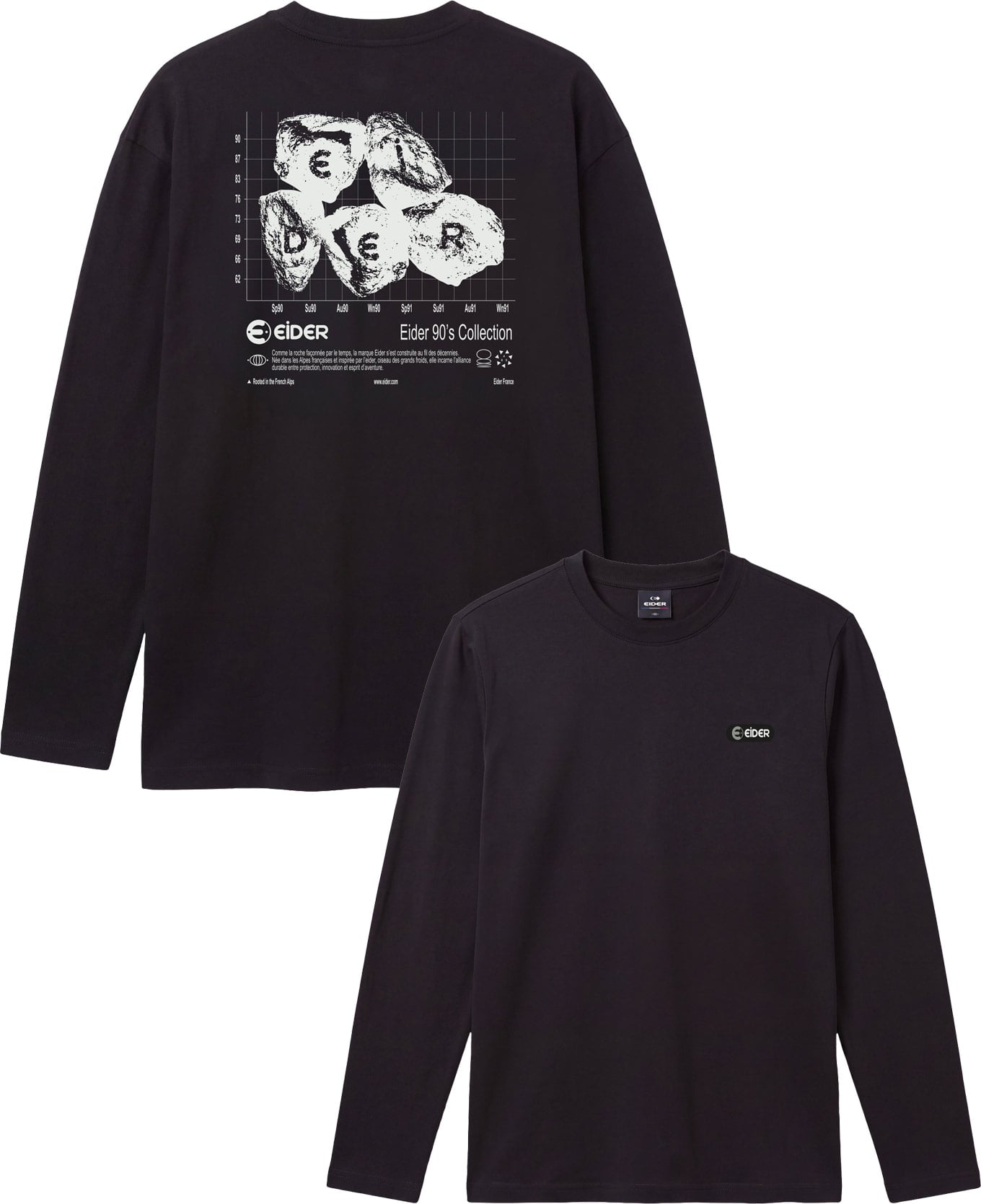 Vintage 90's Tee LS Black + Eider
