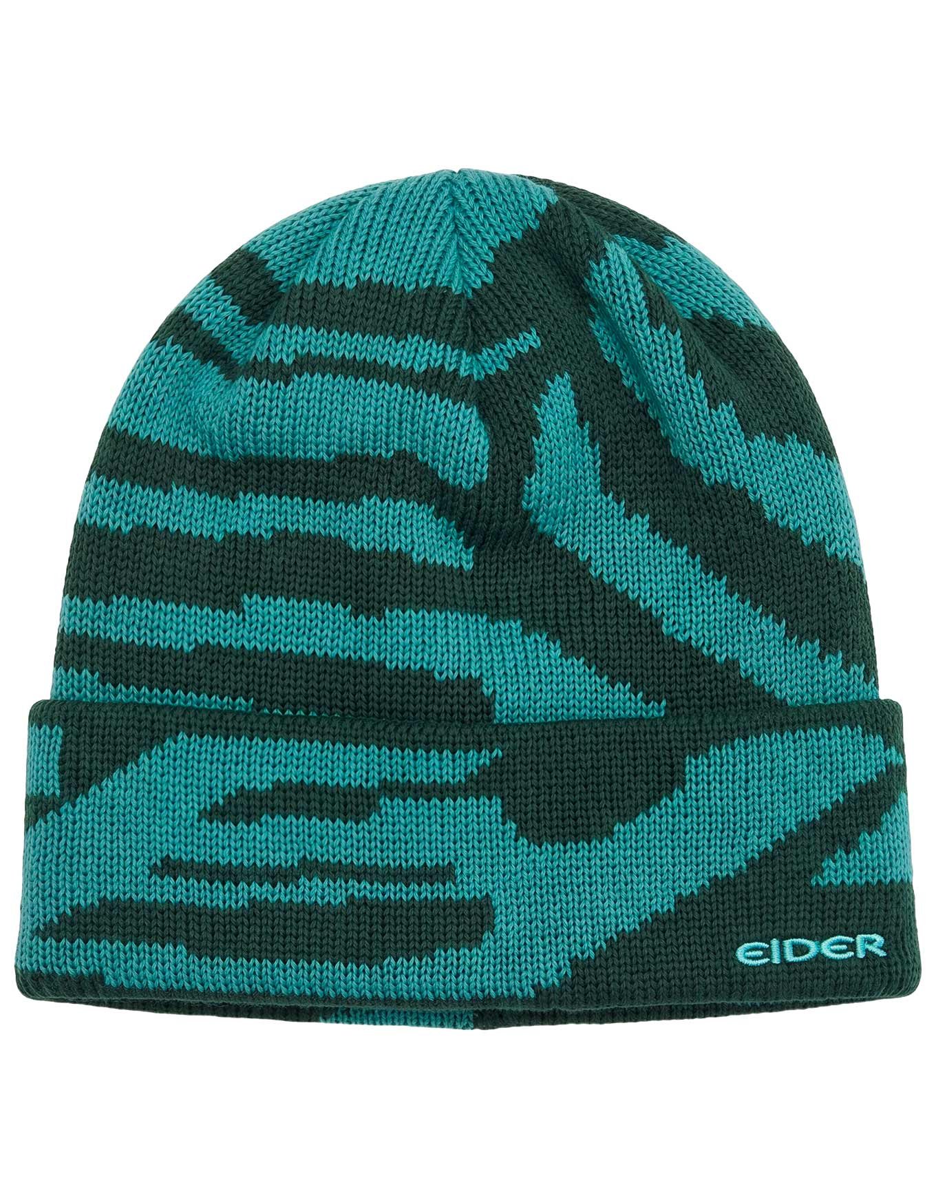 Fluffy Eider Beanie Smoke Pine + Eider