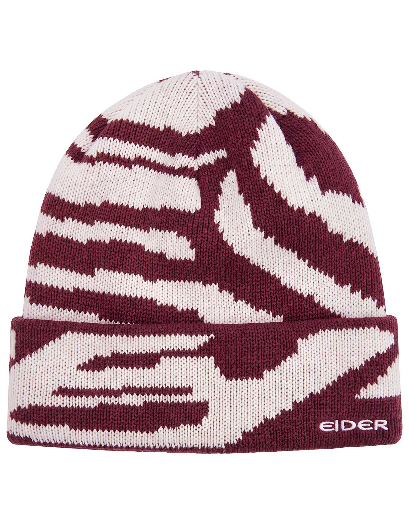 Fluffy Eider Beanie Mauve Wine + Eider