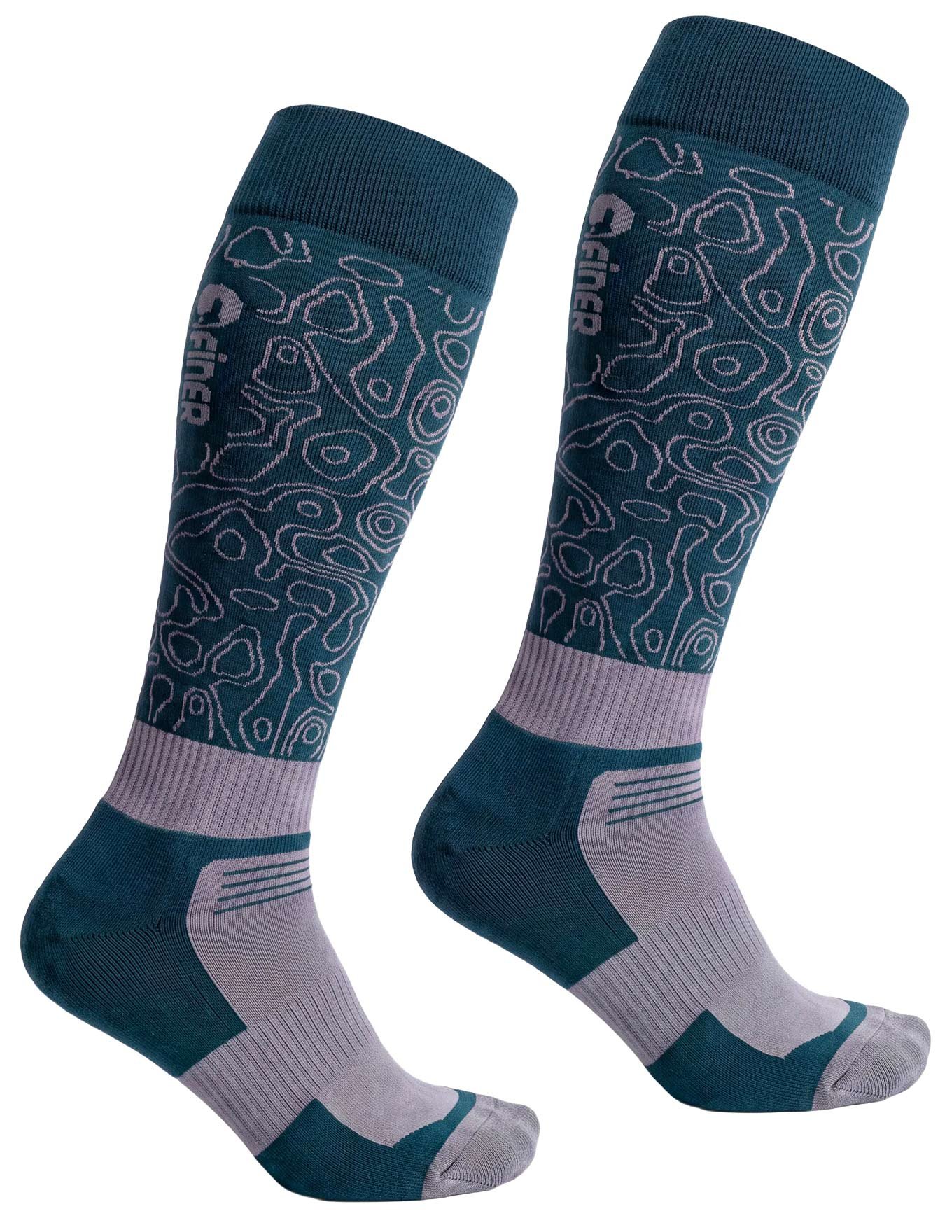 Vintage 90's Ski Socks Eider Blue + Eider