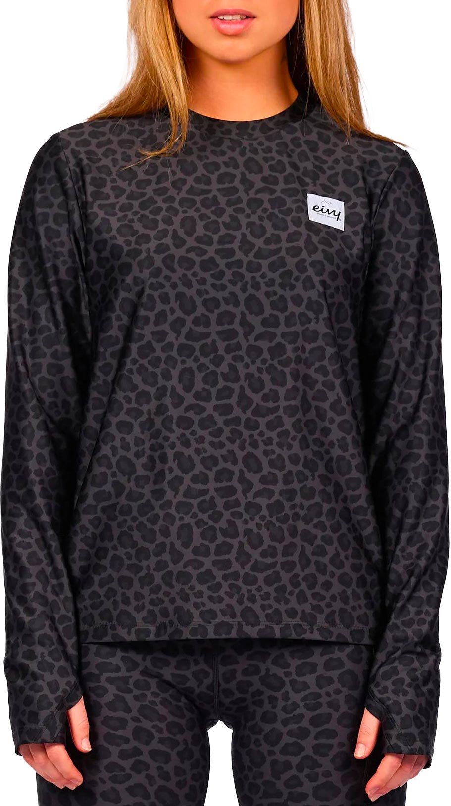 Versa Loose Fit Top Black Leopard + Eivy