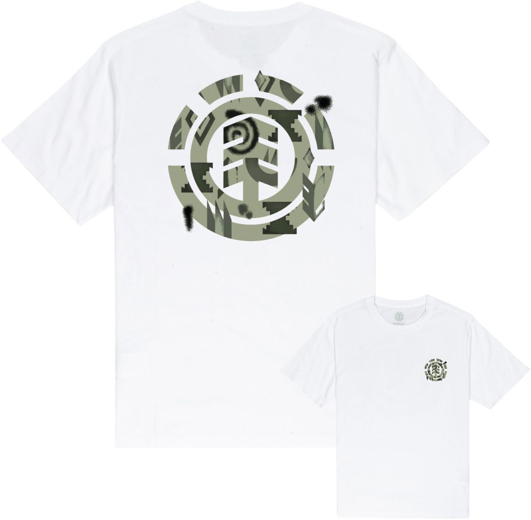Geo Fill M Tees Optic White + Element