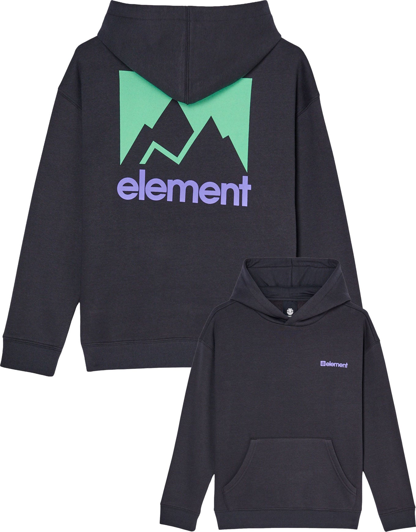 Joint Hooded Sweatshirt Youth Off Black + Element