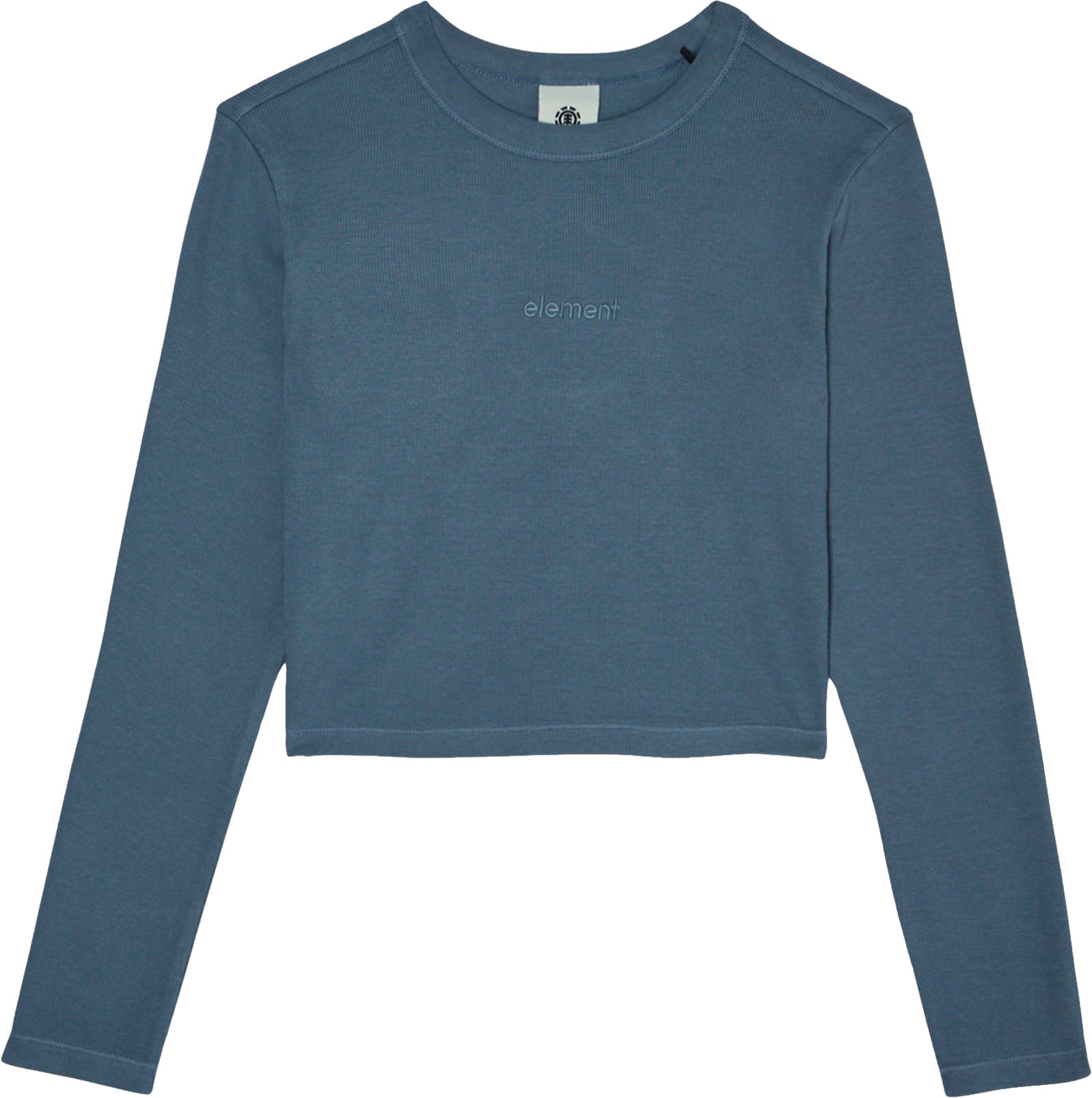 Lowcase Crop LS Tee W Dark Slate + Element