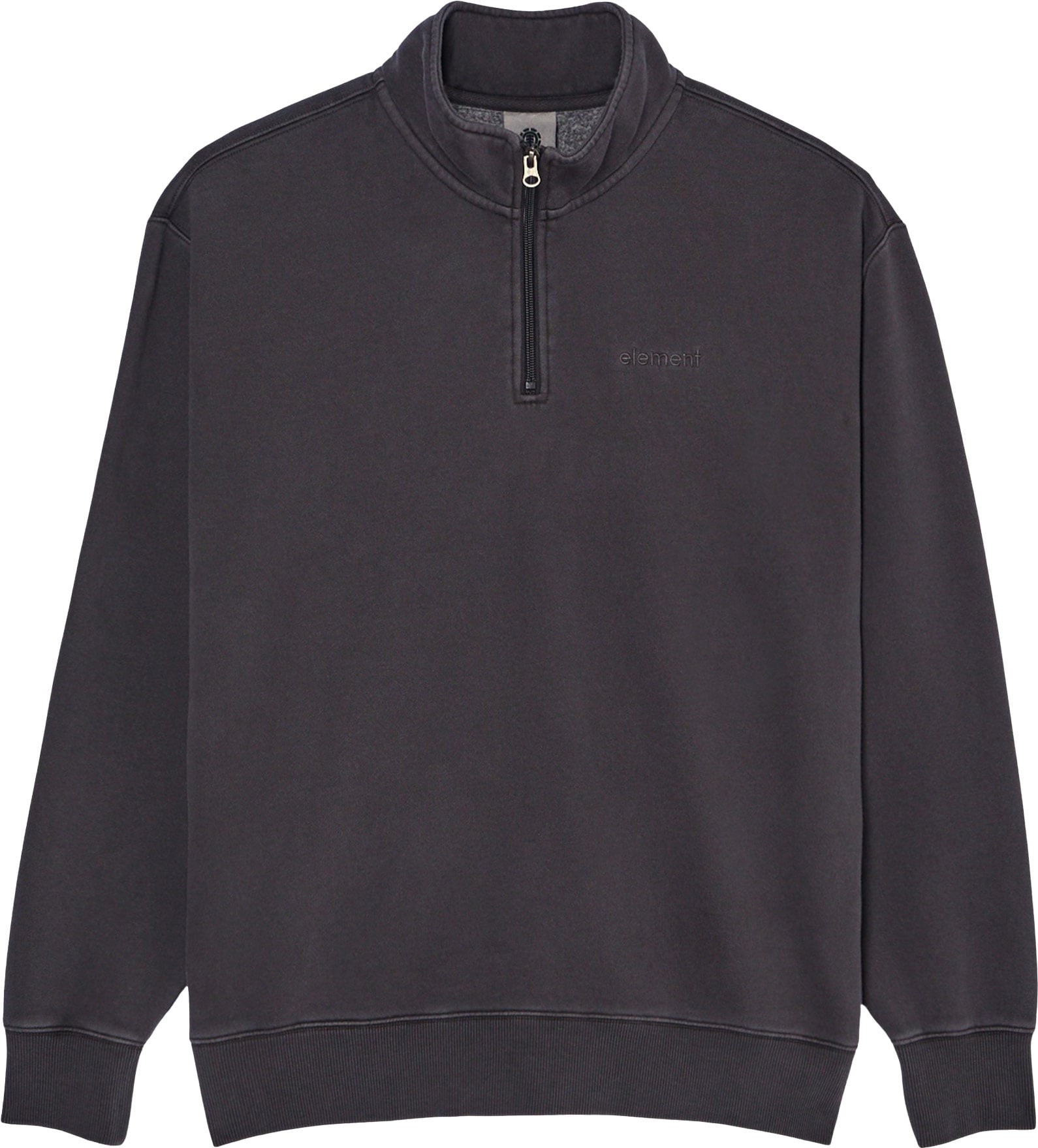 Lowcase Pigment Quarter Zip Sweatshirt Off Black + Element