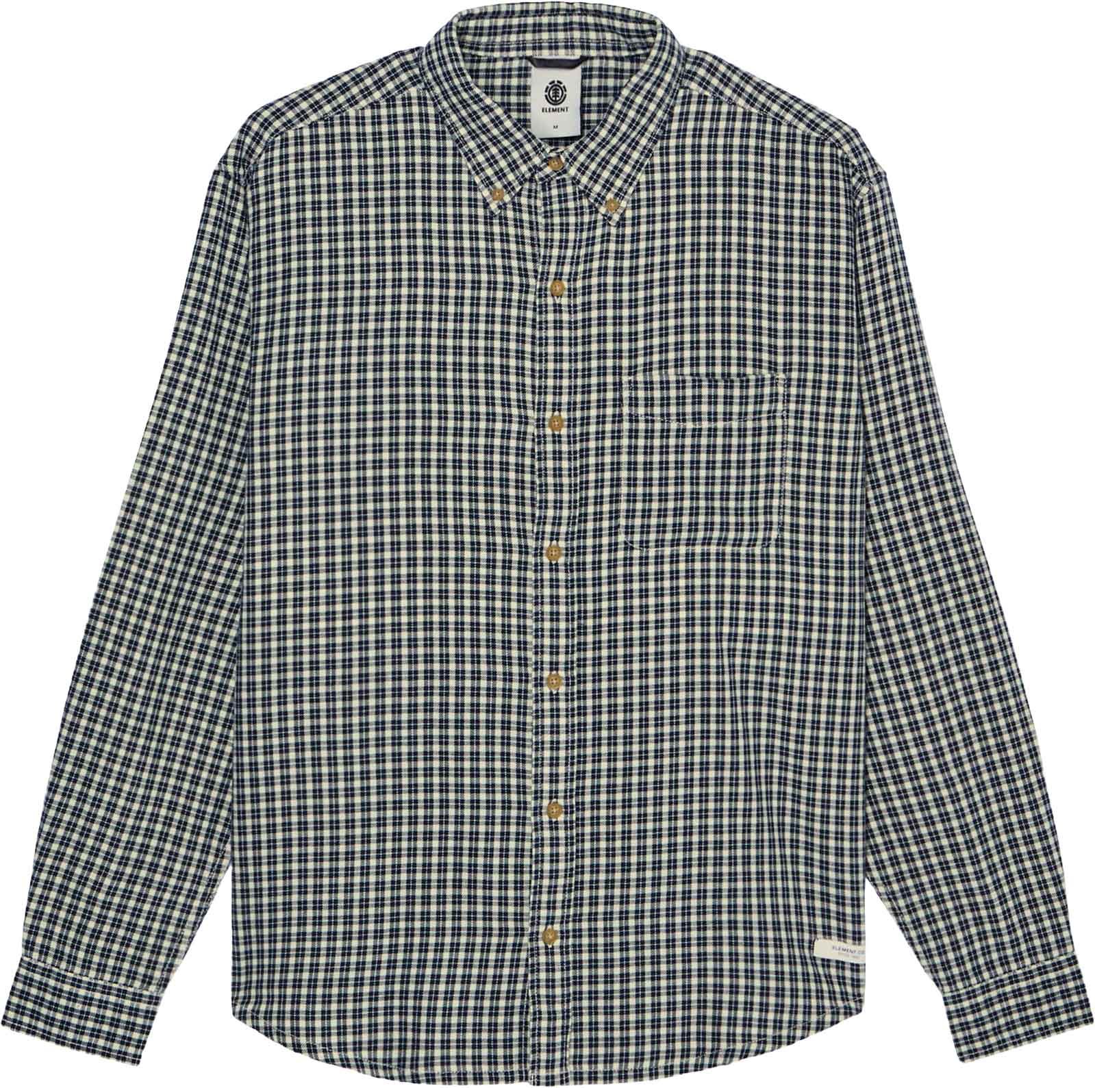 Button Down Regular Flannel Shirt Gingham Checks + Element