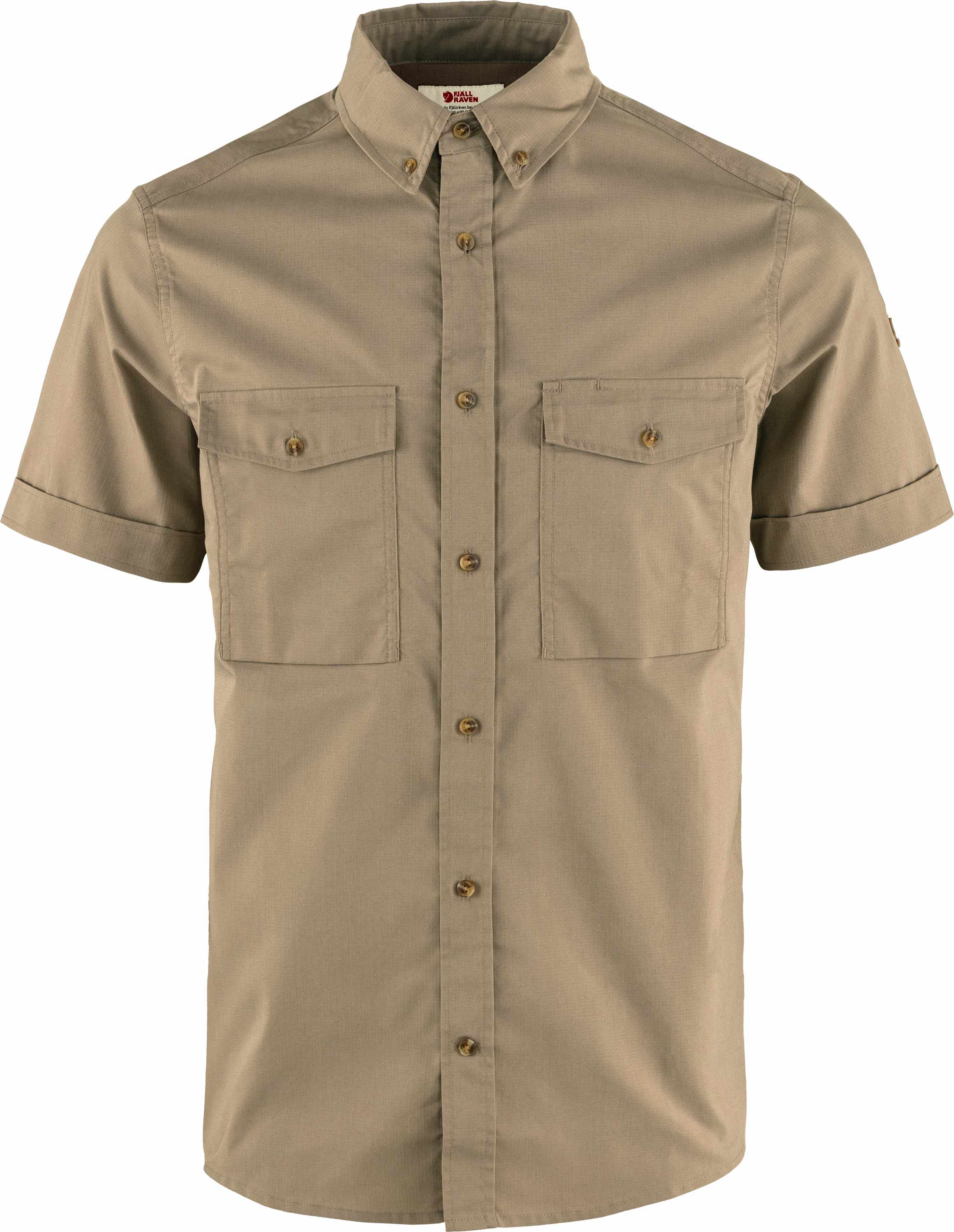 Övik Air Stretch SS Shirt M Suede Brown + Fjällräven
