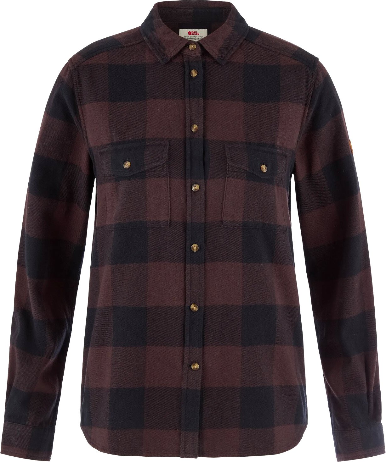 Övik Heavy Flannel Shirt W Black Oak Black + Fjällräven