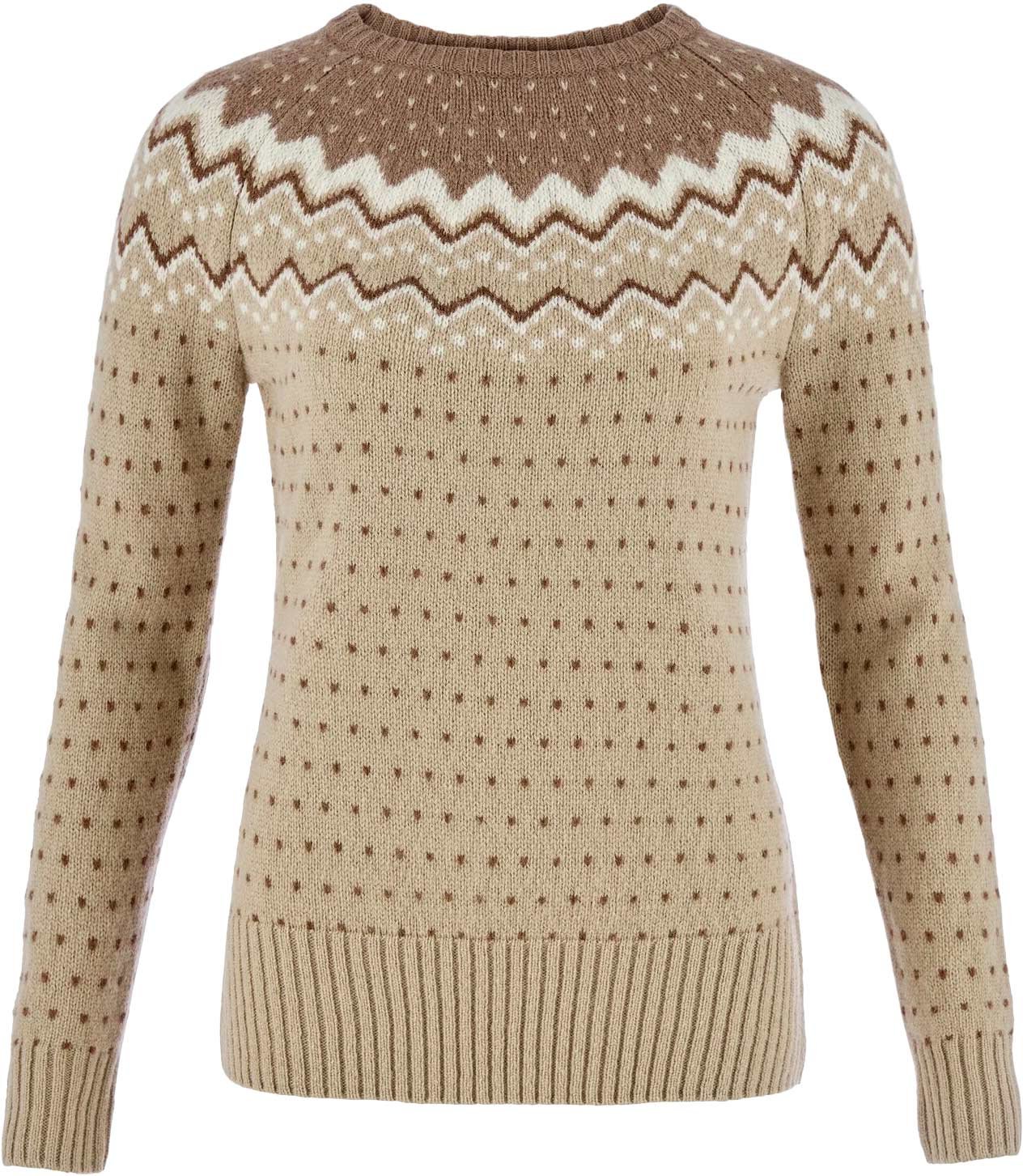 Övik Knit Sweater W Fossil Suede Brown + Fjällräven