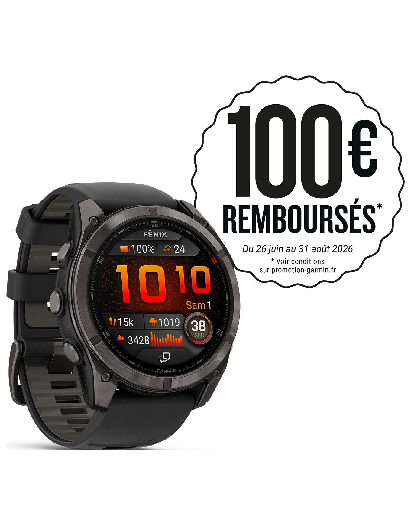 Fenix 8 Pro Amoled 51mm Sapphire Titane/Carbon Gray + Garmin
