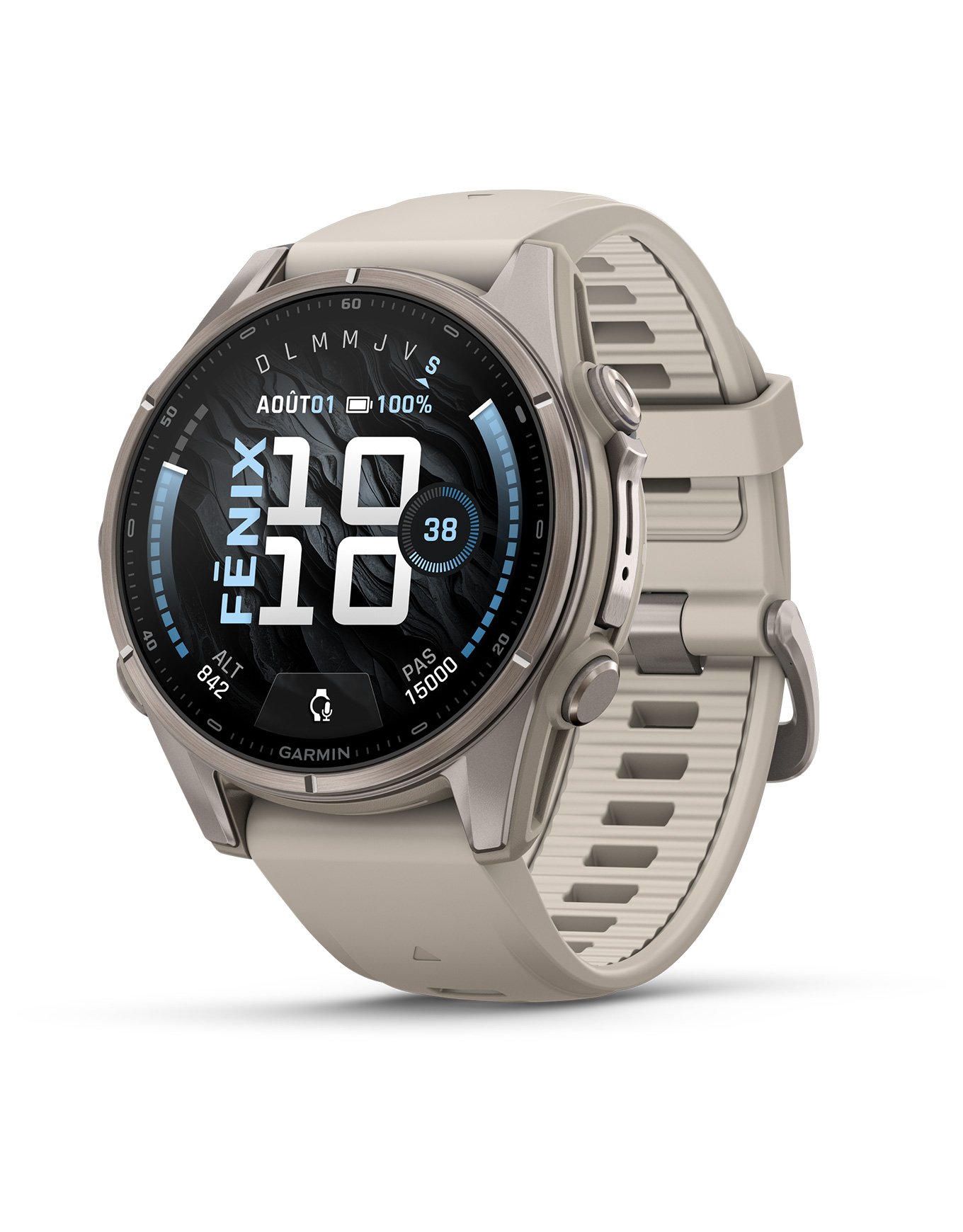 Fēnix® 9 Amoled 43mm Sapphire Titanium Gris Cendré/Titanium + Garmin